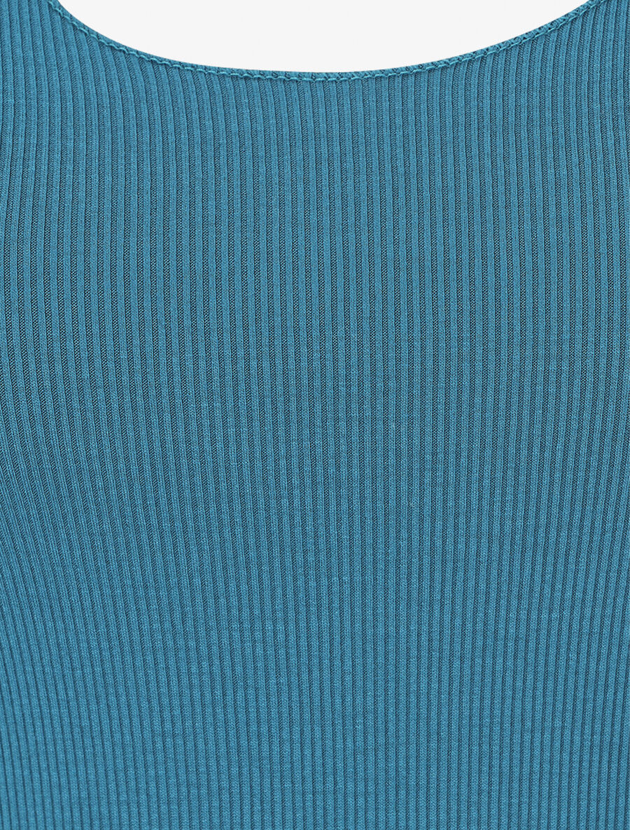 Débardeur uni coupe ajustée - Bleu canard - 3