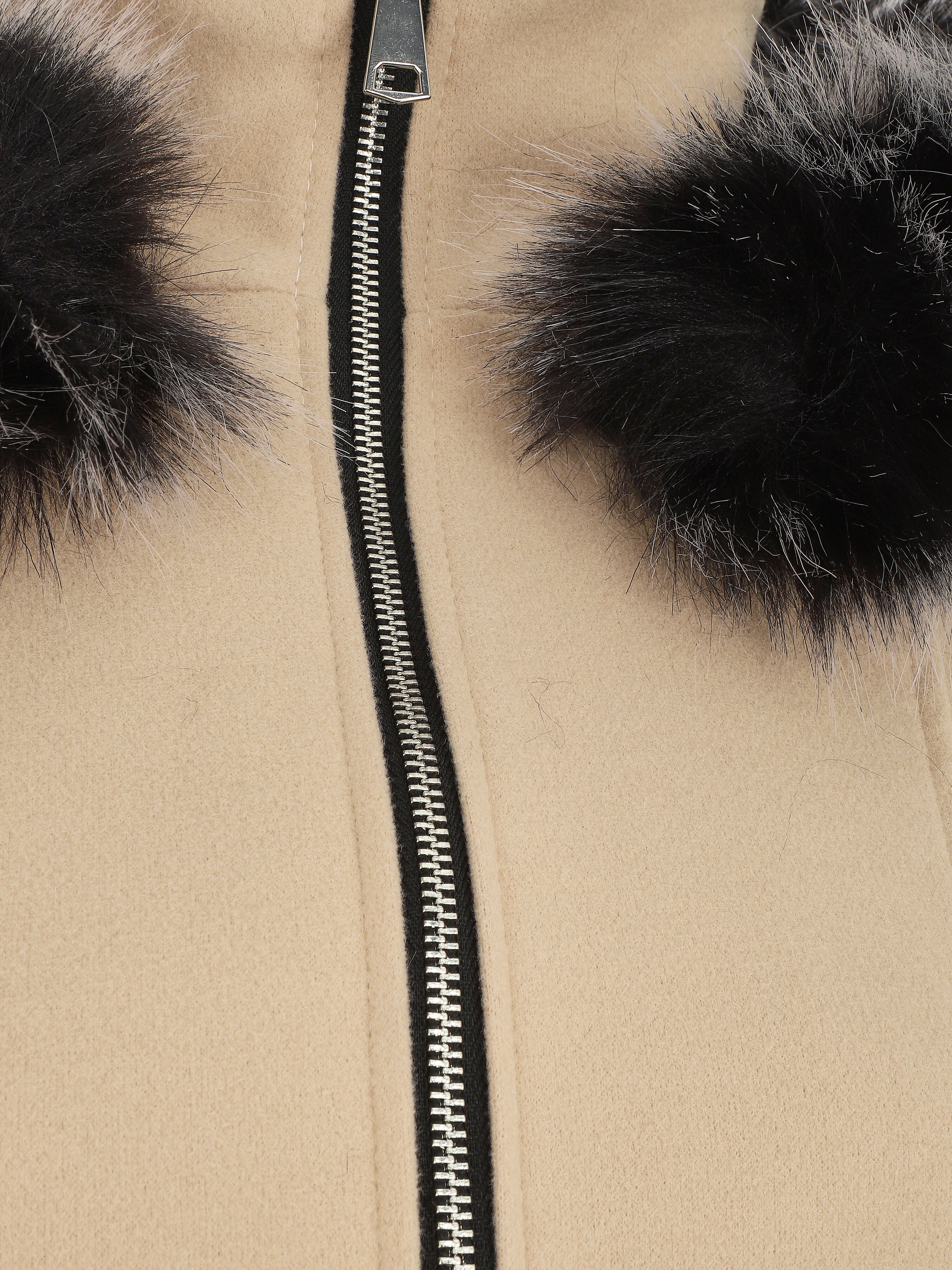 Manteau ajusté à capuche amovible - Beige clair - 3