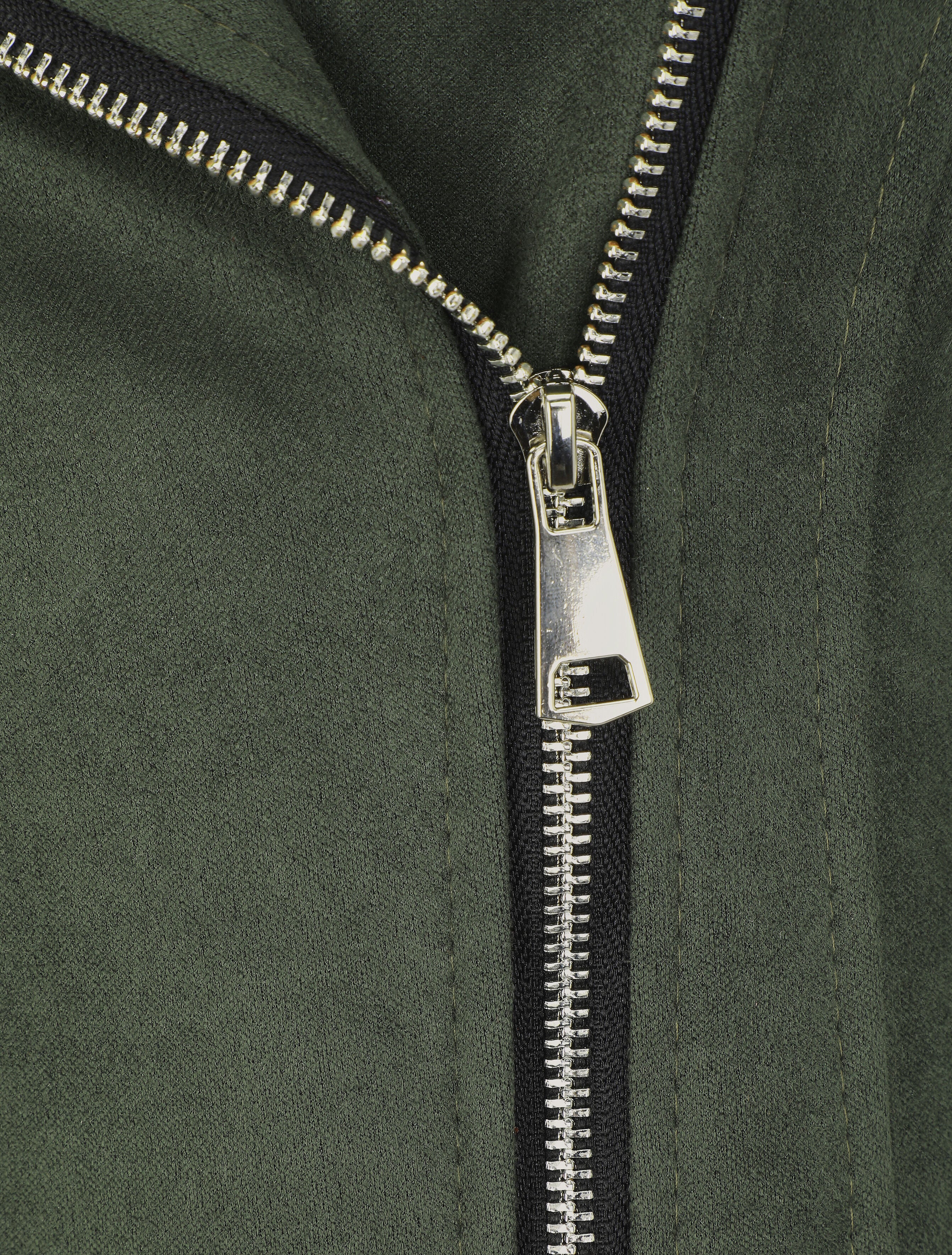 Veste style perfecto en suédine - Vert - 3
