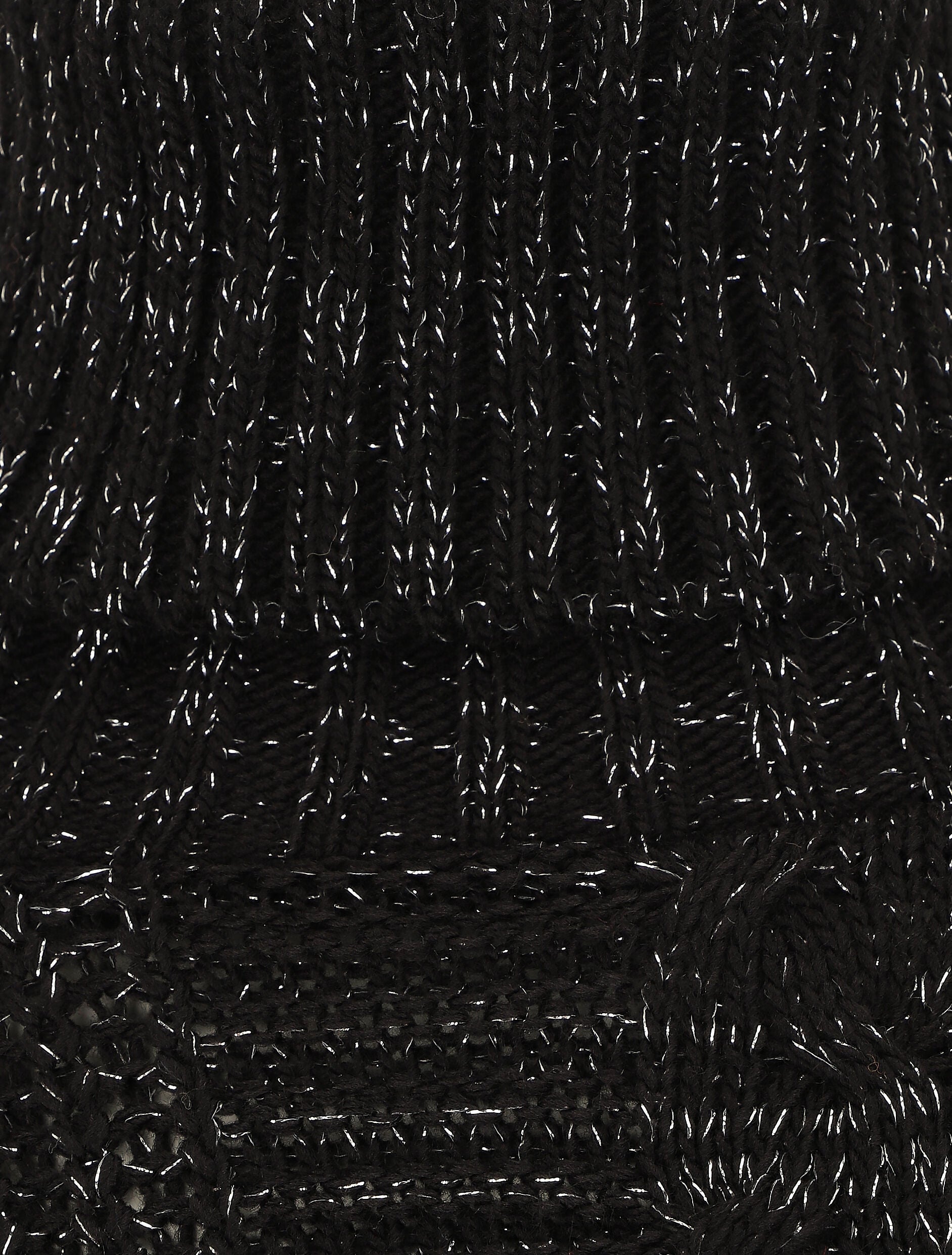 Pull irisé droit à col roulé - Noir - 3