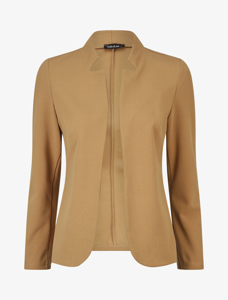 Veste fluide à col cranté - Camel - 4