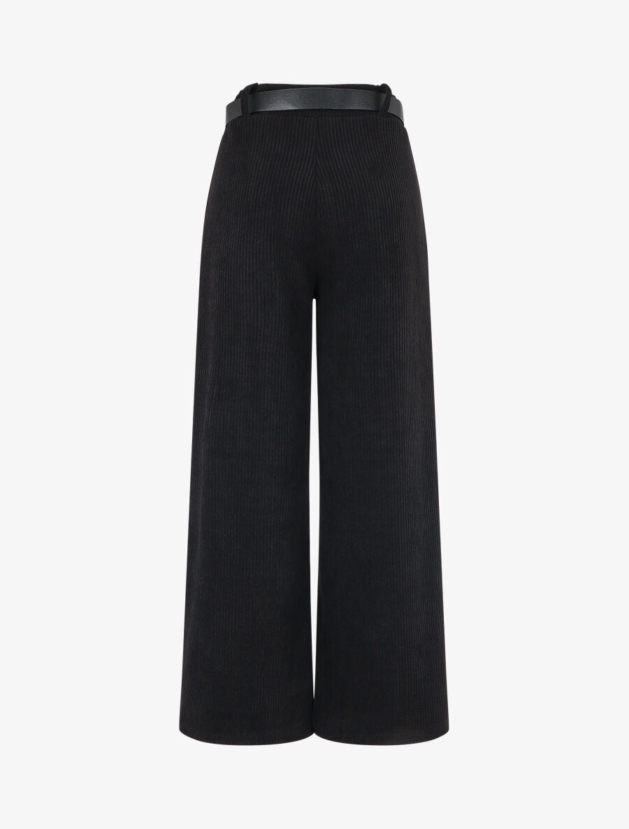 Pantalon ample en velours côtelé - Noir - 2