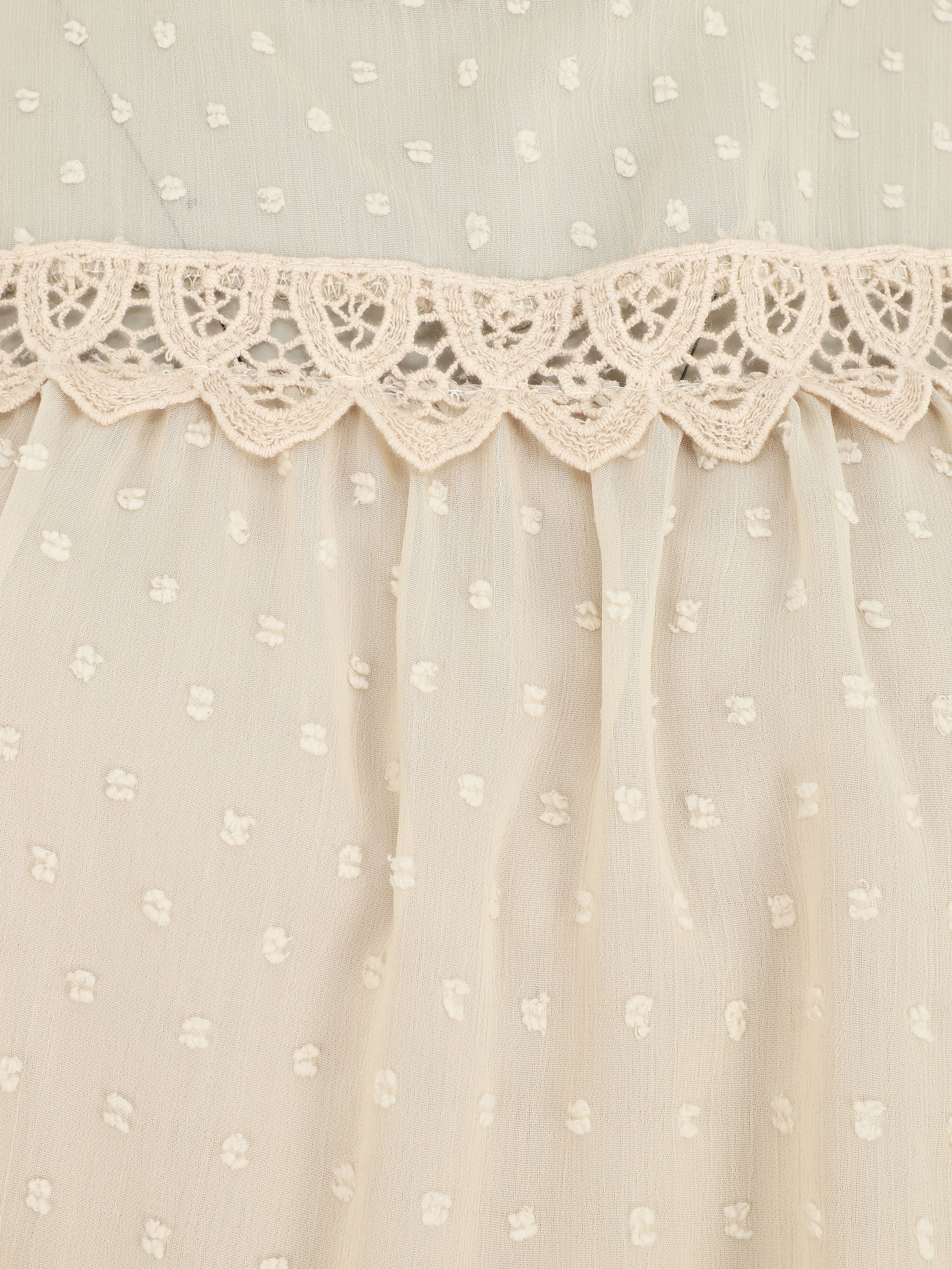 Top plumetis sans manches uni - Beige - 3