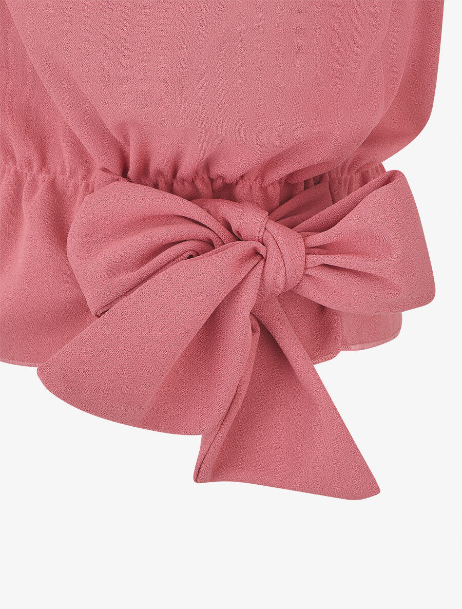 Top péplum à col américain - Vieux rose - 3