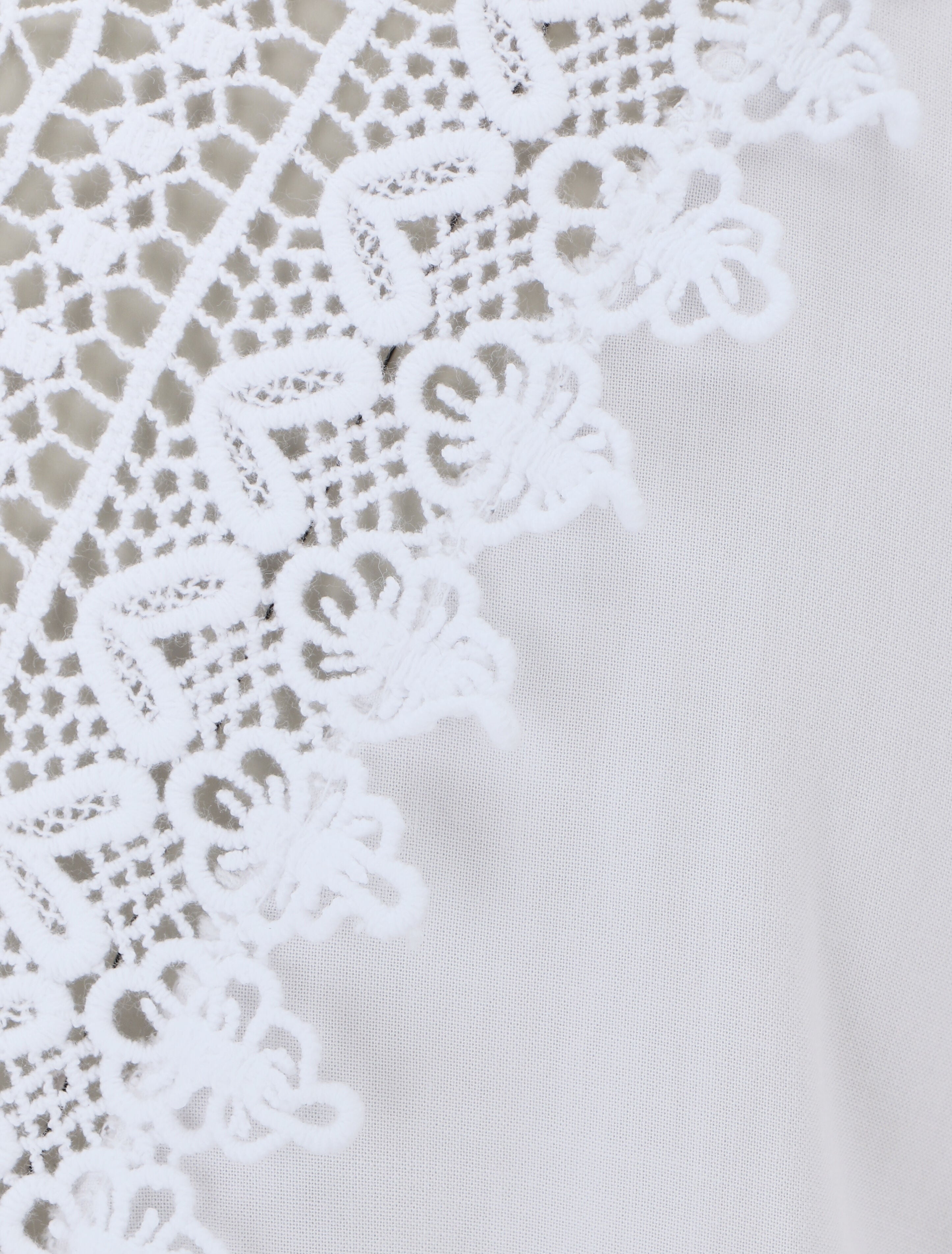 Top sans manches uni dos en crochet - Blanc - 3