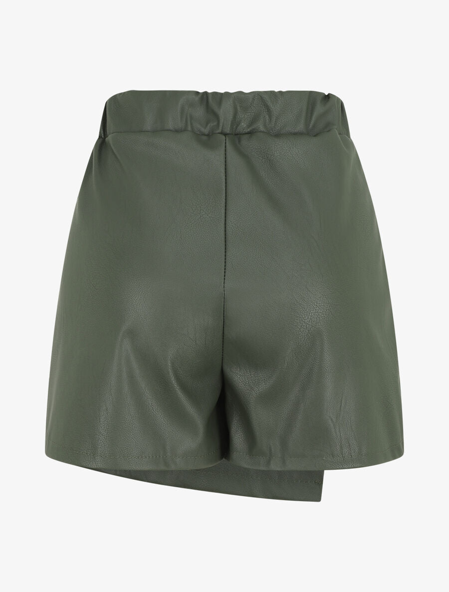 Short en simili style portefeuille - Kaki - 2