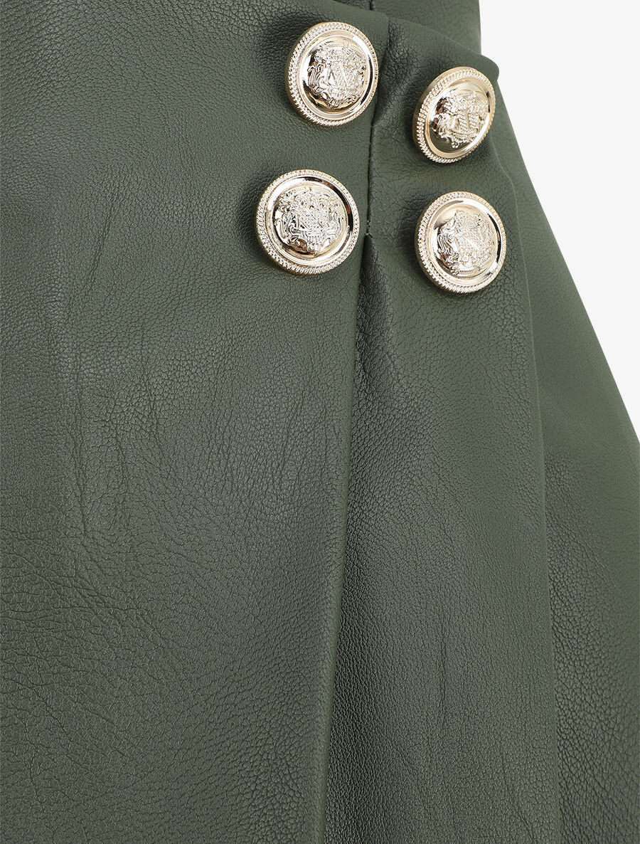 Short en simili style portefeuille - Kaki - 3