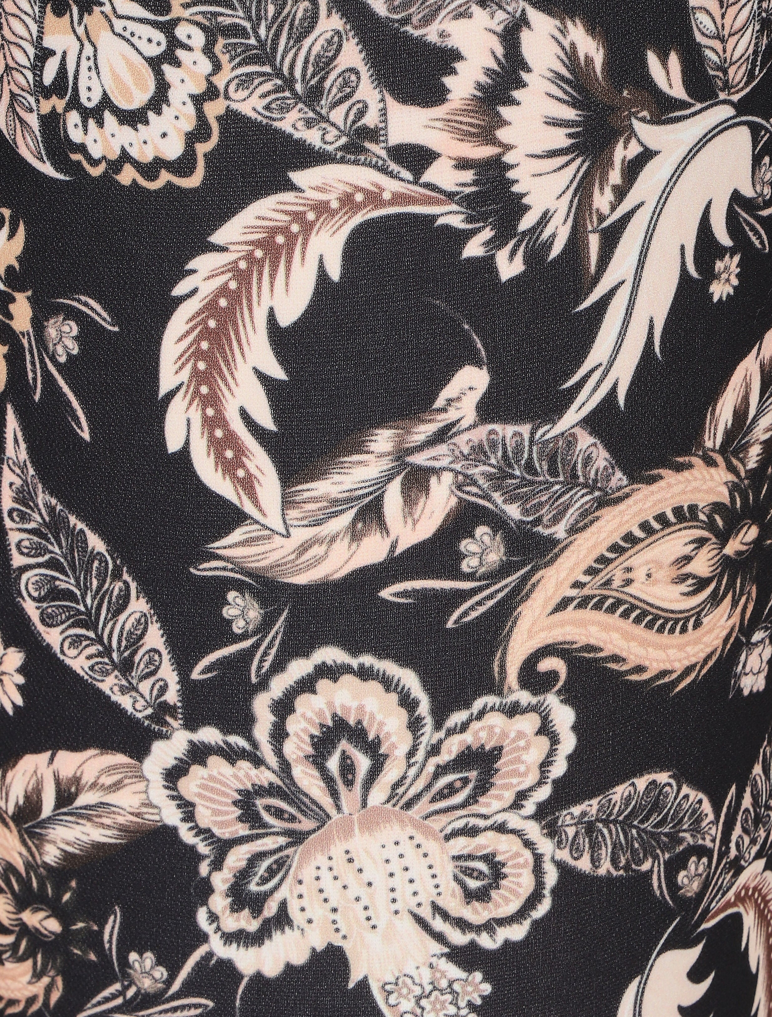 Pantalon droit imprimé foulard - Noir - 3