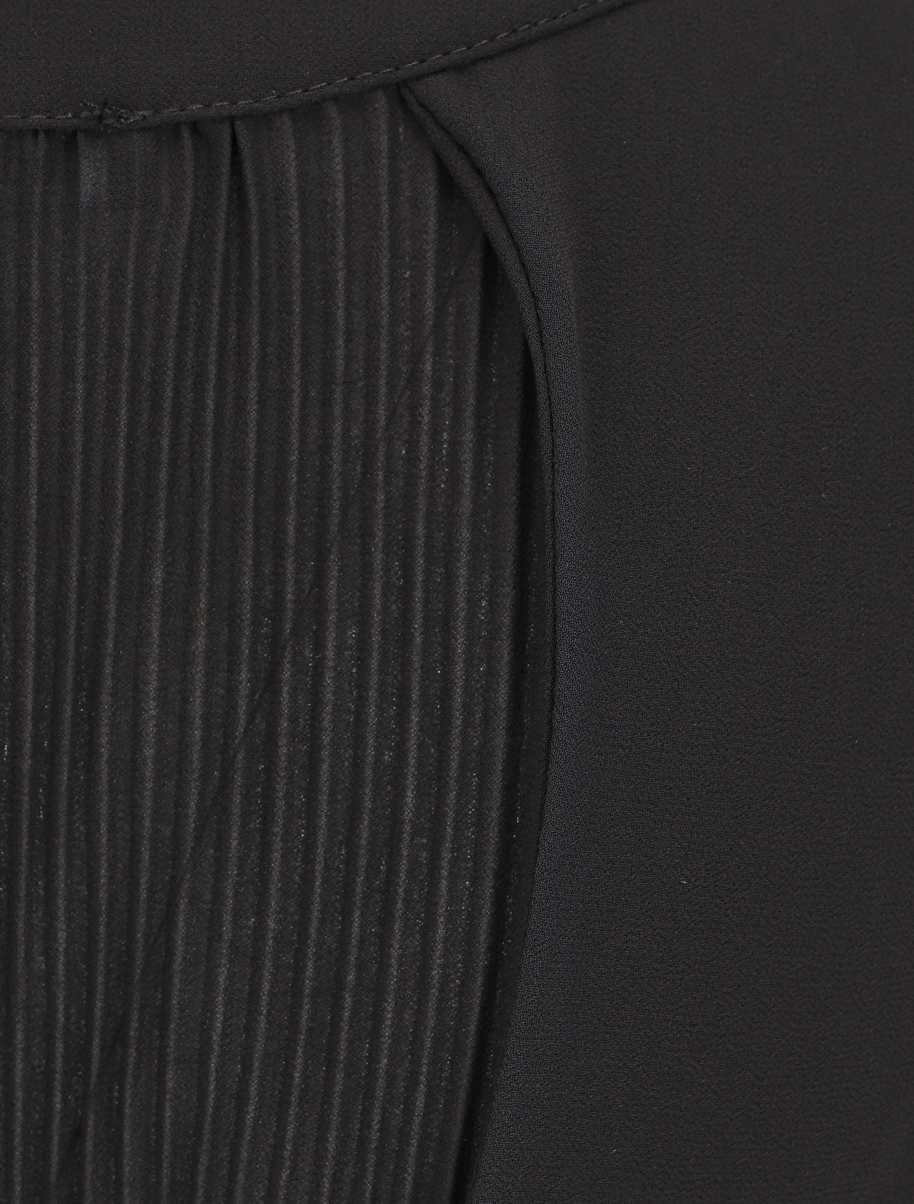 Top sans manches col bénitier et dos plissé - Noir - 3