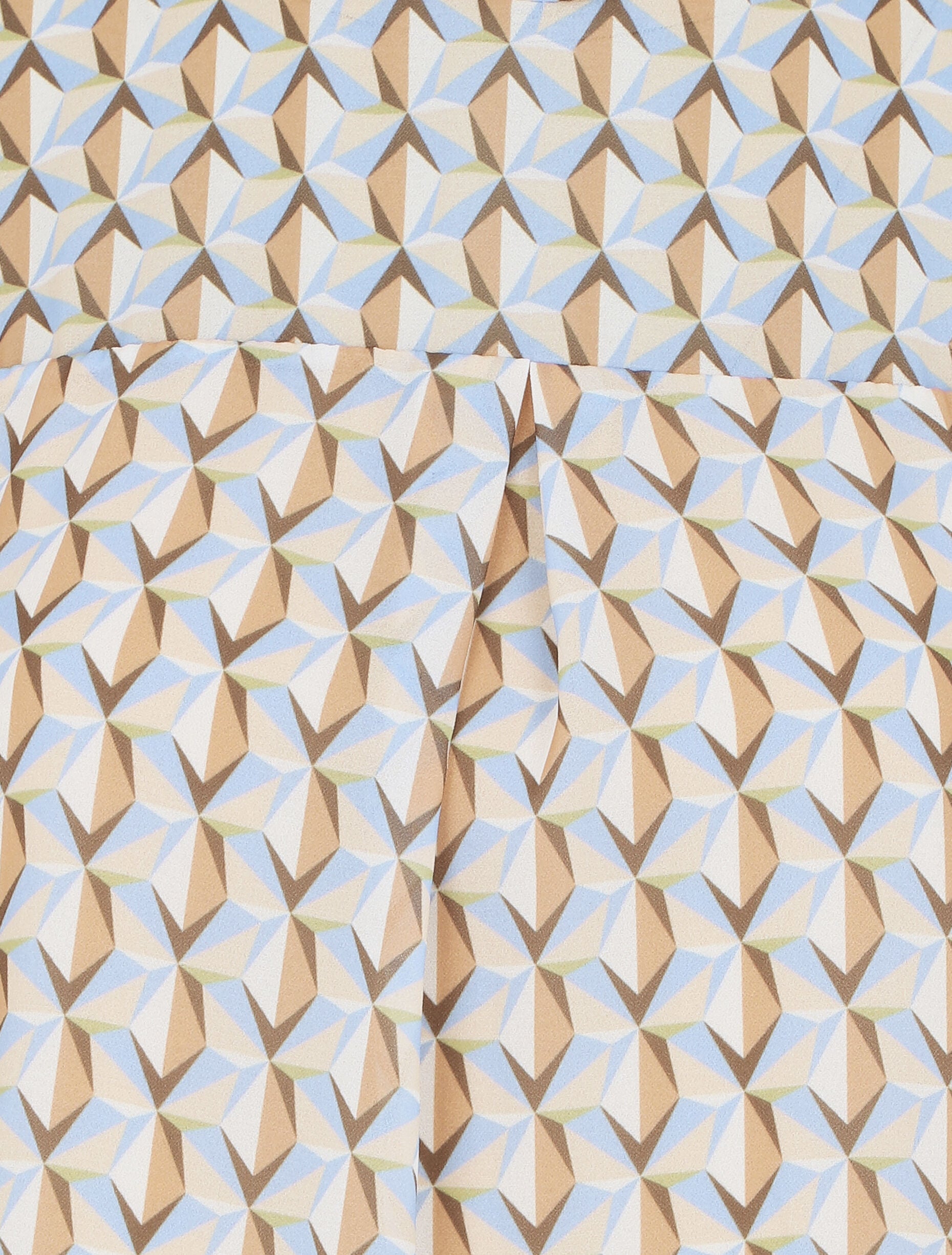 Top manches courtes imprimé mosaïque - Beige - 3