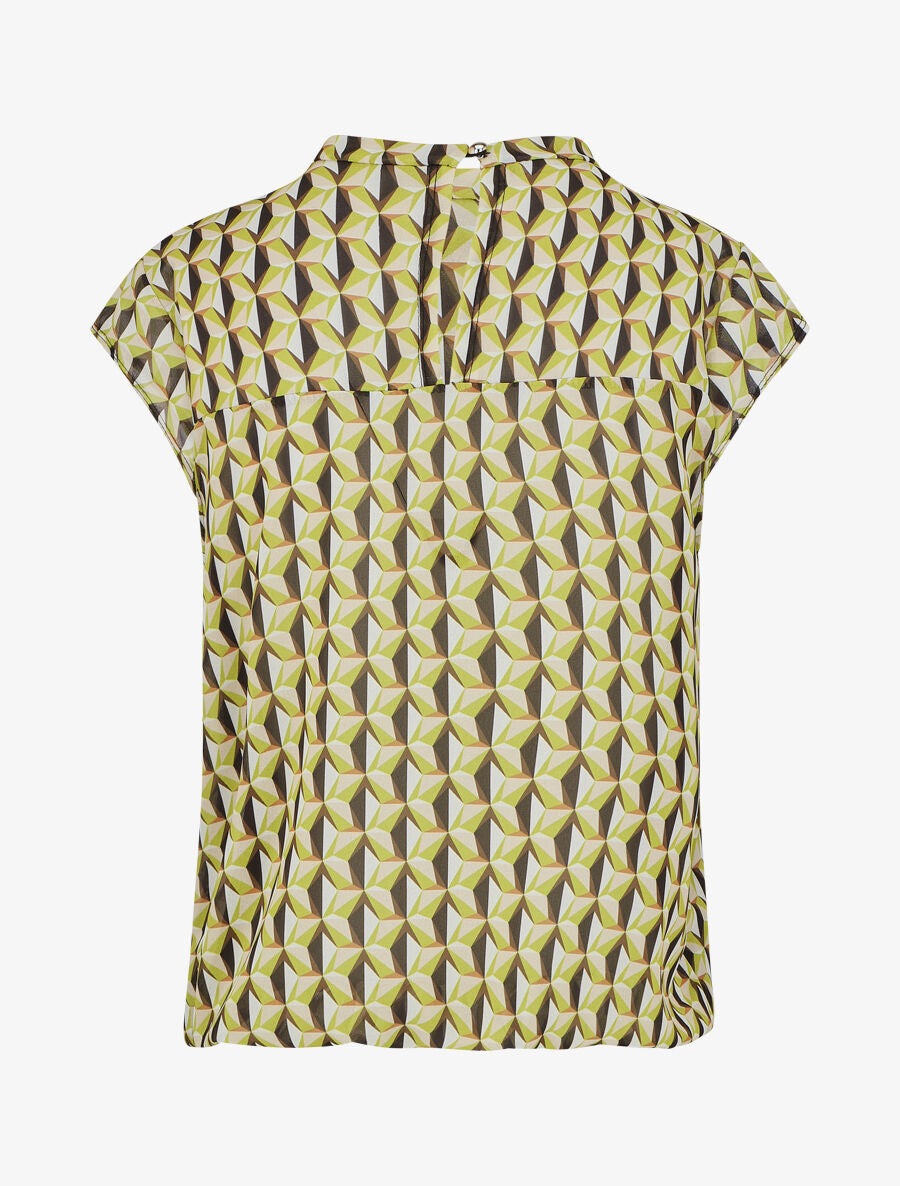 Top manches courtes imprimé mosaïque - Noir/vert - 2