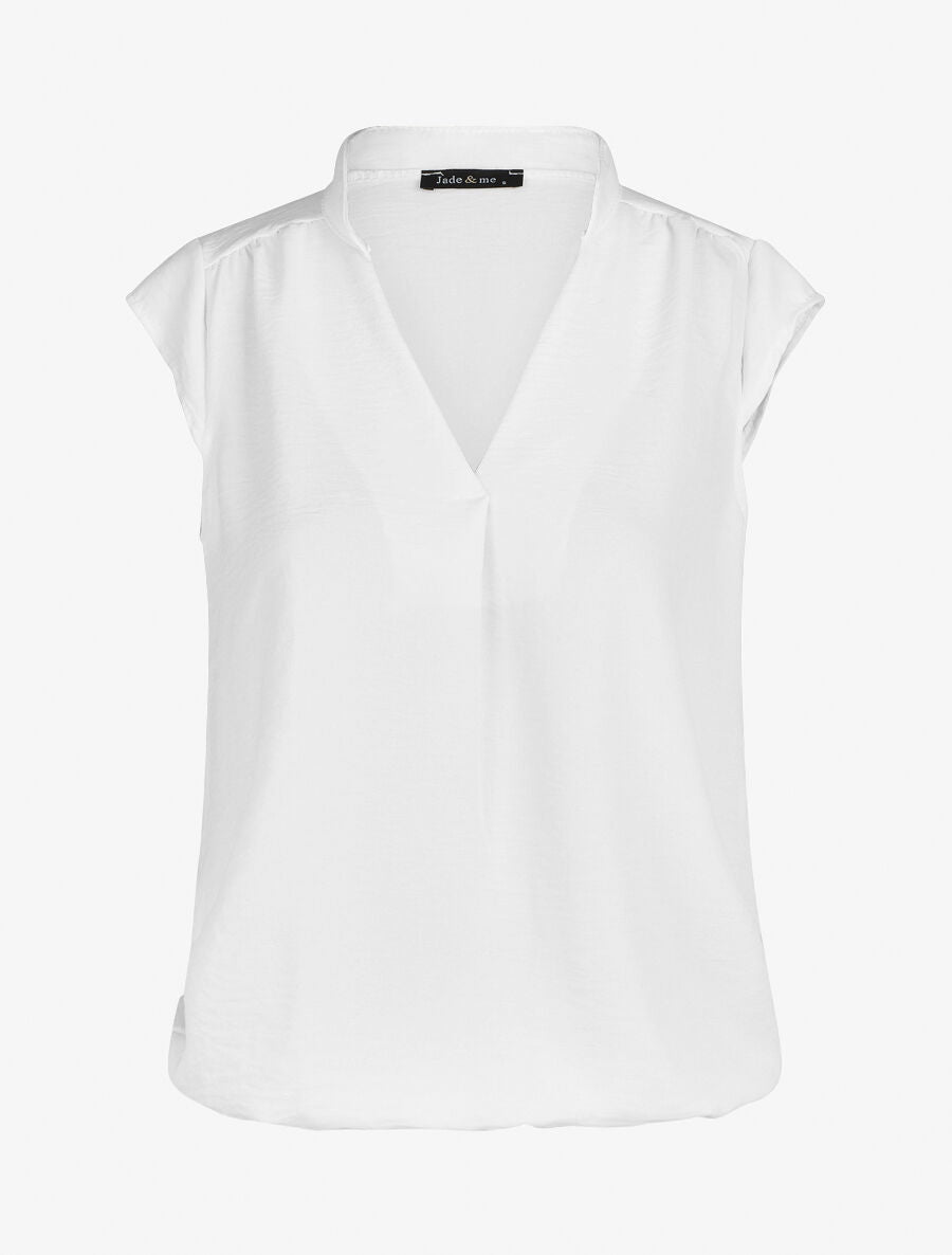 Top uni sans manches - Blanc - 1