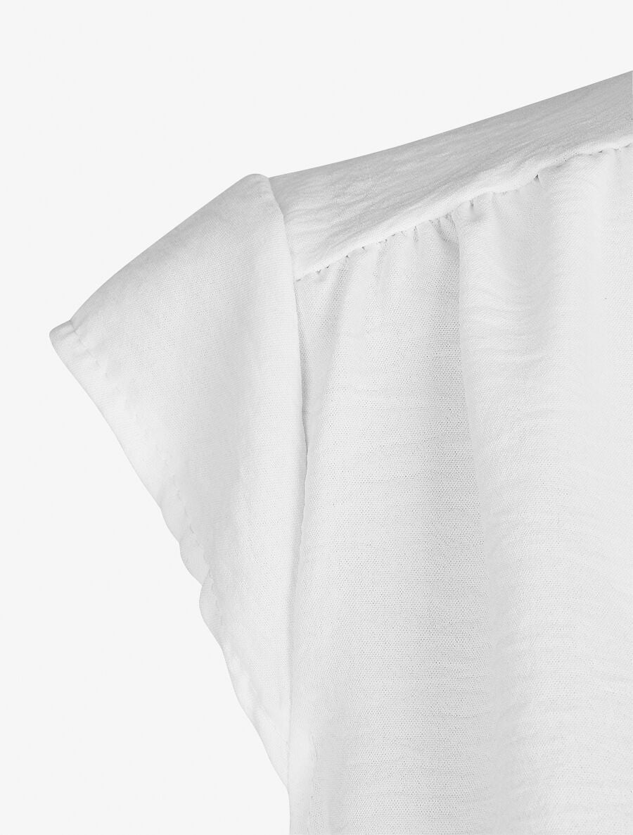 Top uni sans manches - Blanc - 3