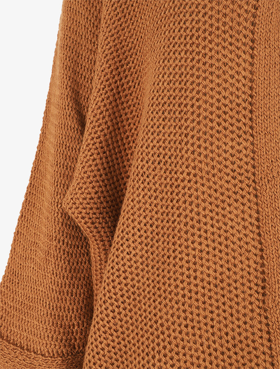 Gilet mi-long oversize - Camel - 3