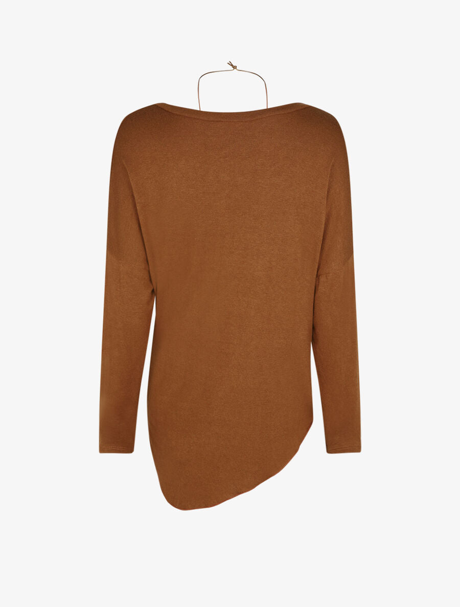 Pull fin uni à nouer - Camel - 2