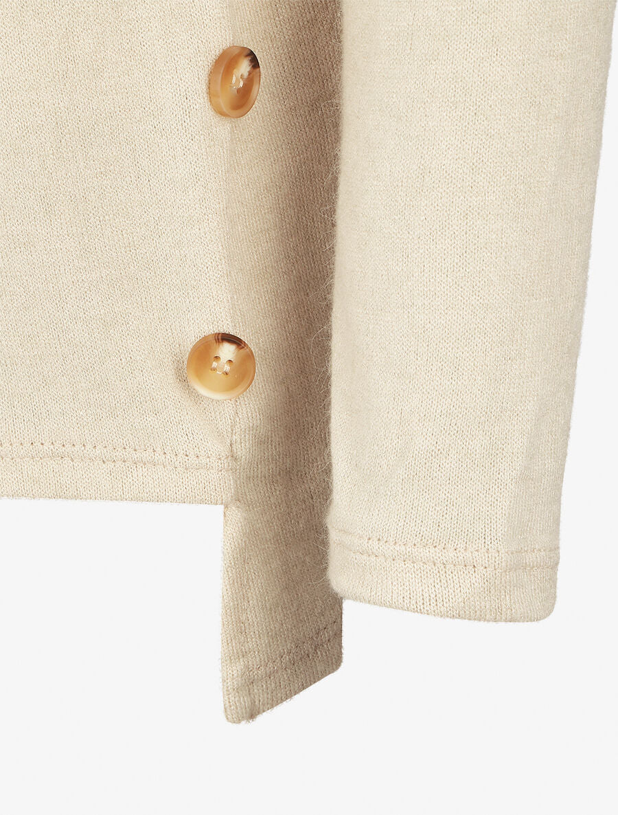 Pull fin uni à col rond - Beige - 3
