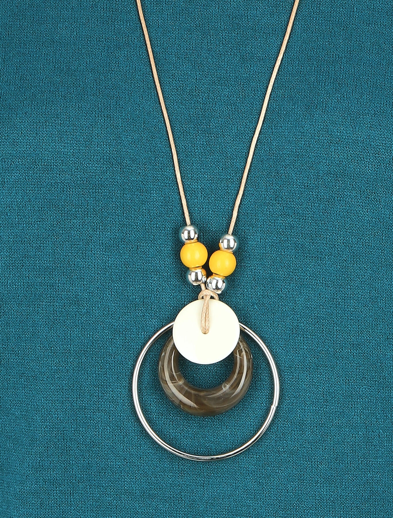 Pull fin uni à col rond - Bleu canard - 3