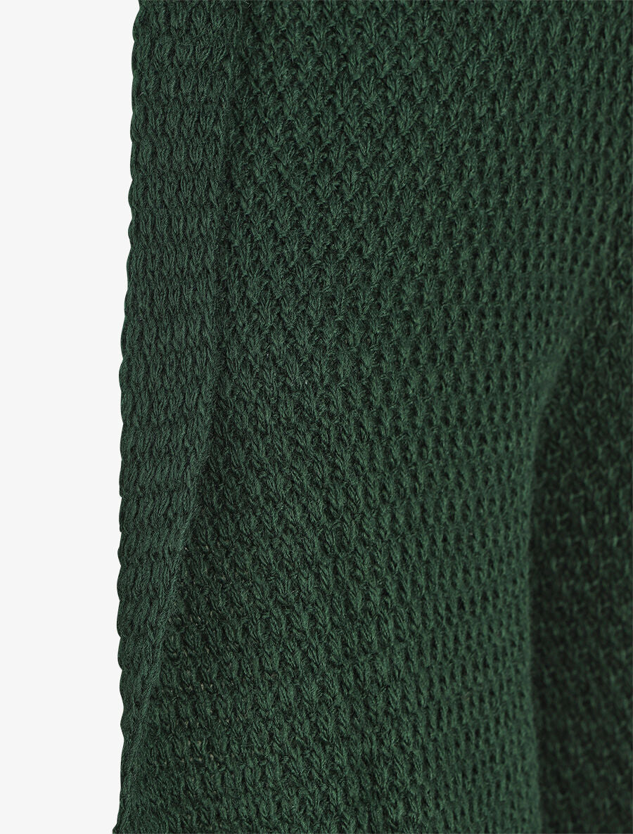 Gilet mi-long uni - Vert sapin - 3