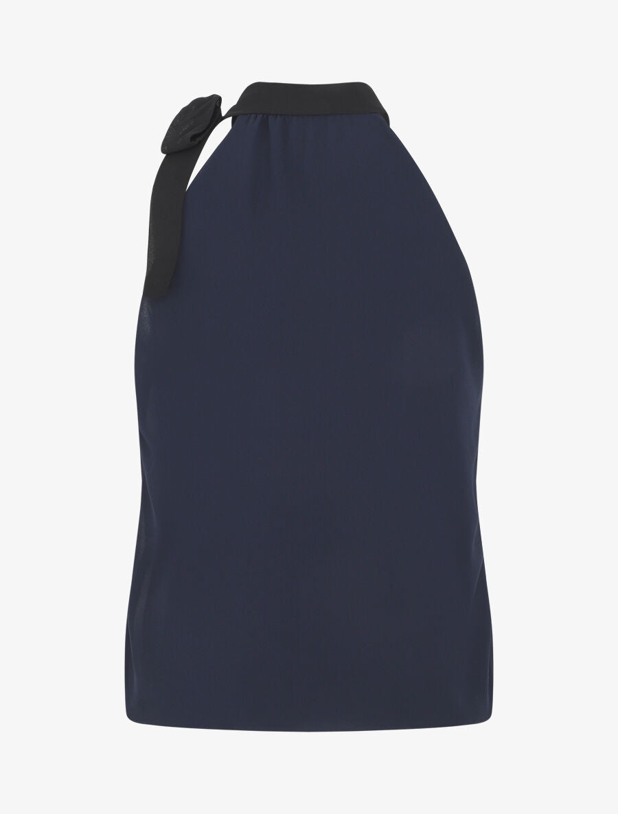Top en voile sans manches - Marine - 2