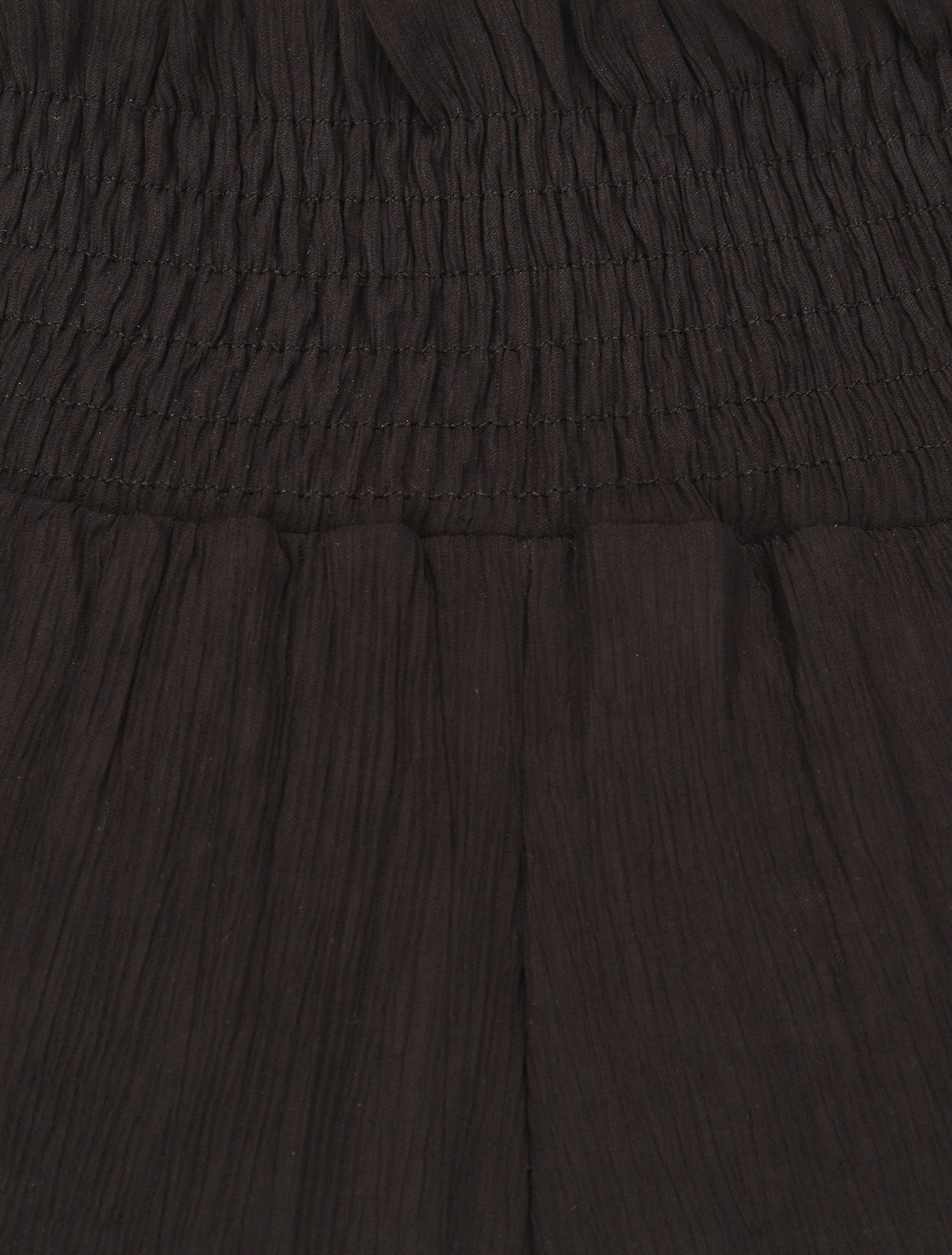 Pantalon droit taille haute plissée - Noir - 3