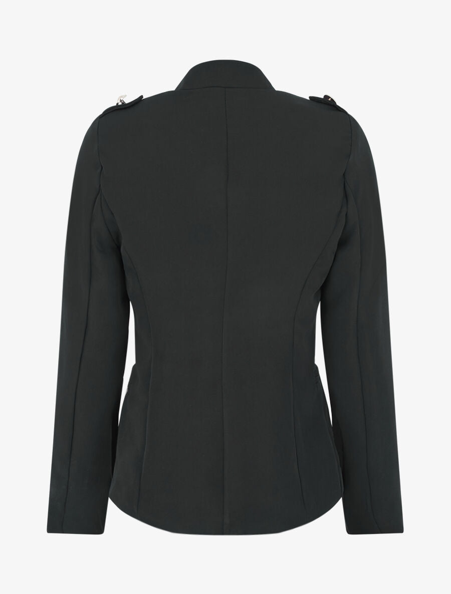 Veste droite style officier - Noir - 2