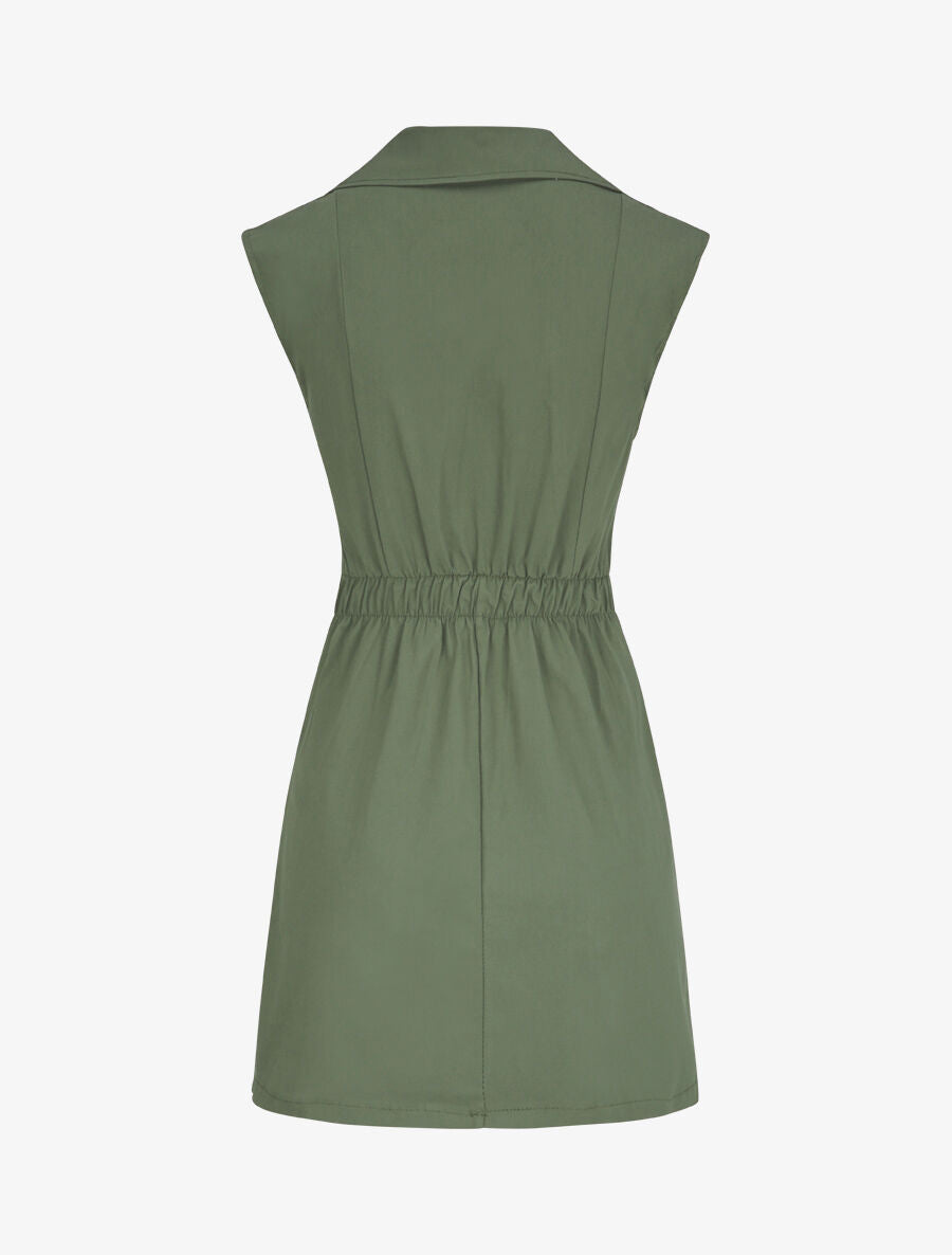 Robe courte coupe ajustée style tailleur - Kaki - 2