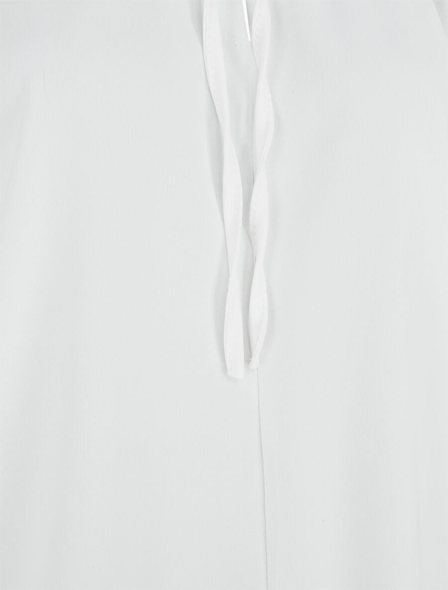 Top sans manches et liens à nouer - Blanc - 3