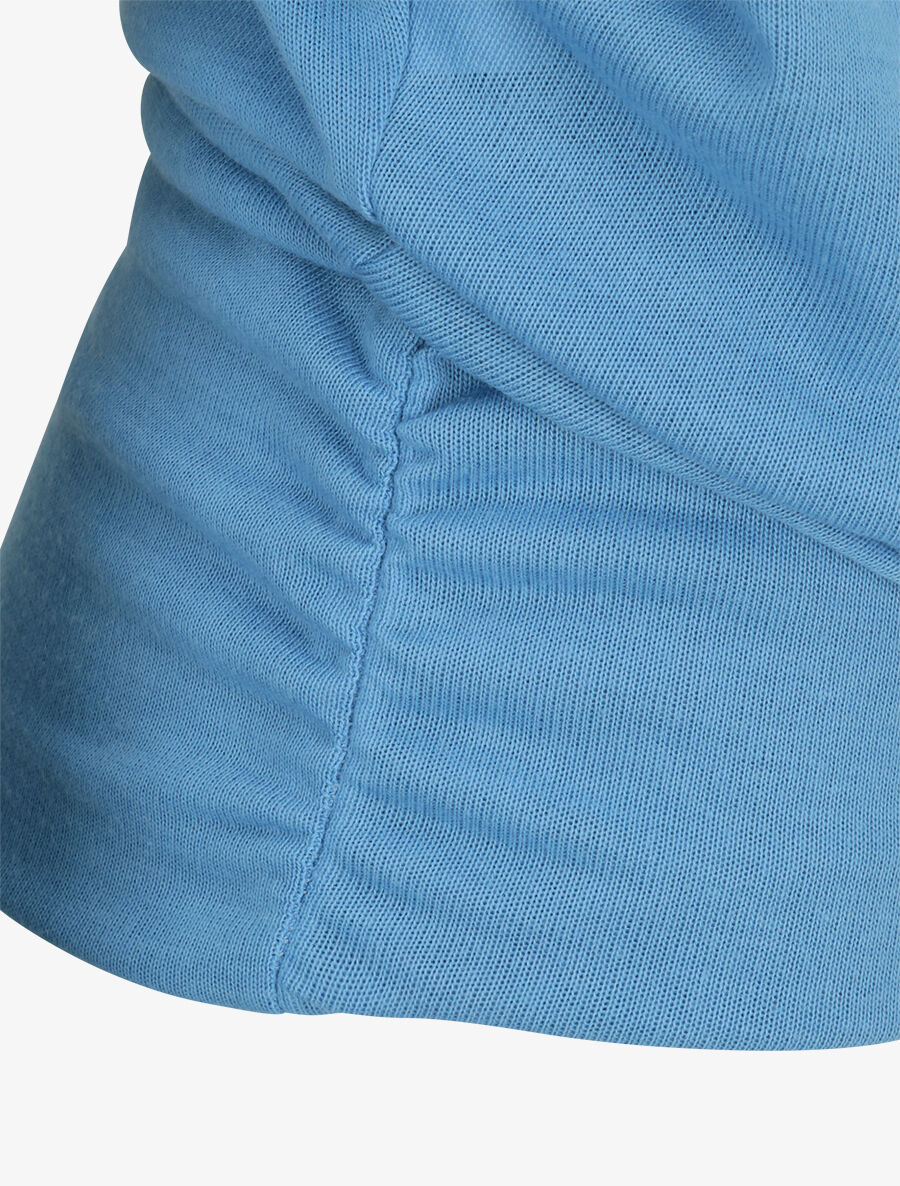 Top coupe boule à encolure bénitier - Bleu layette - 3