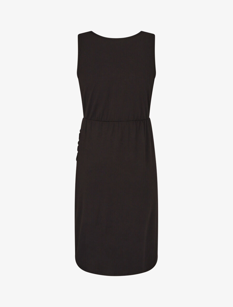 Robe mi-longue à buste ajouré - Noir - 2