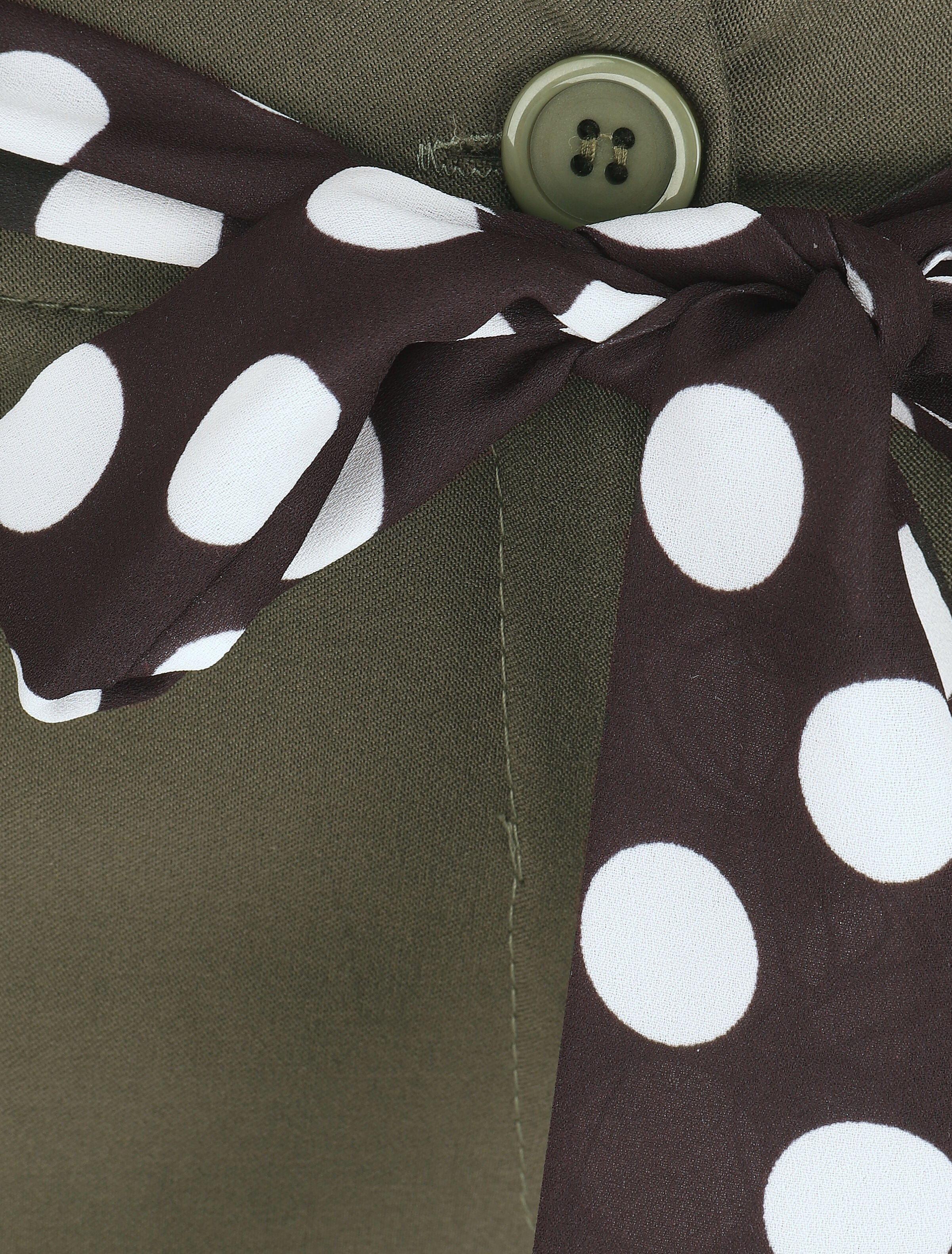 Pantacourt droit taille haute - Kaki - 3