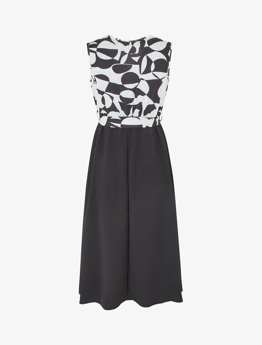 Robe sans manches à buste boutonné - Noir - 2