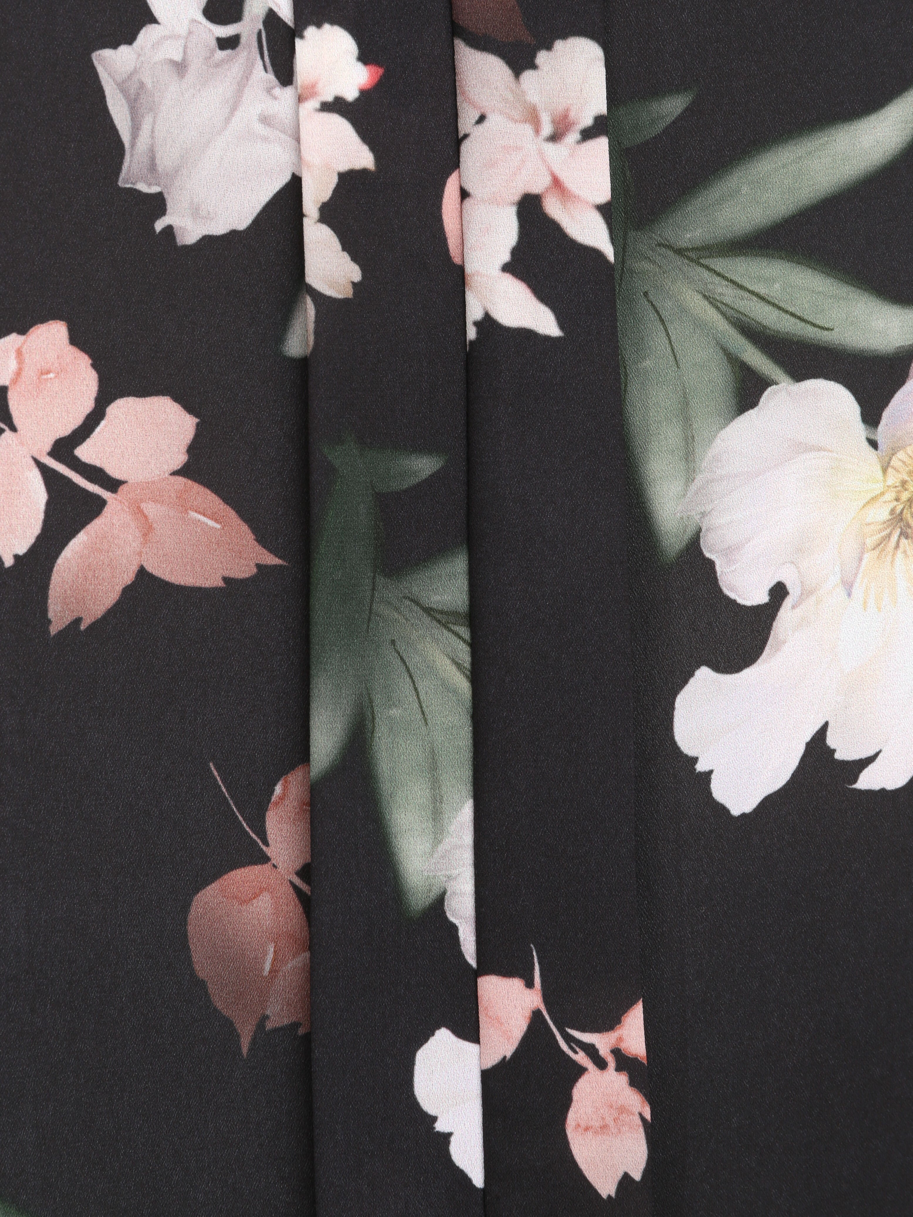 Top droit imprimé fleurs de lys - Noir - 3