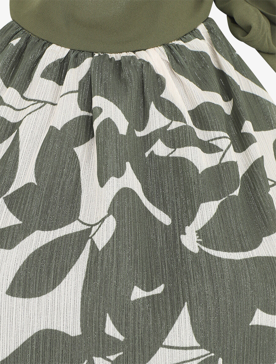 Top floral en voile sans manches - Kaki - 3