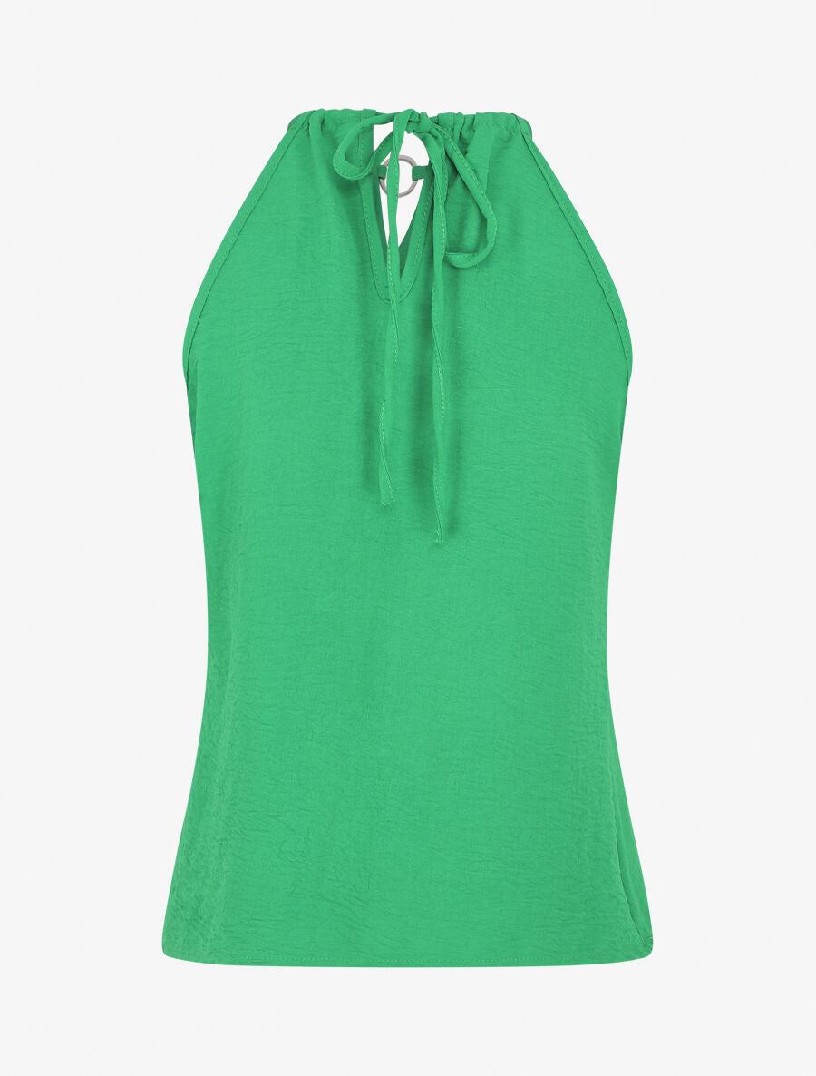Top droit sans manches col américain - Vert - 2