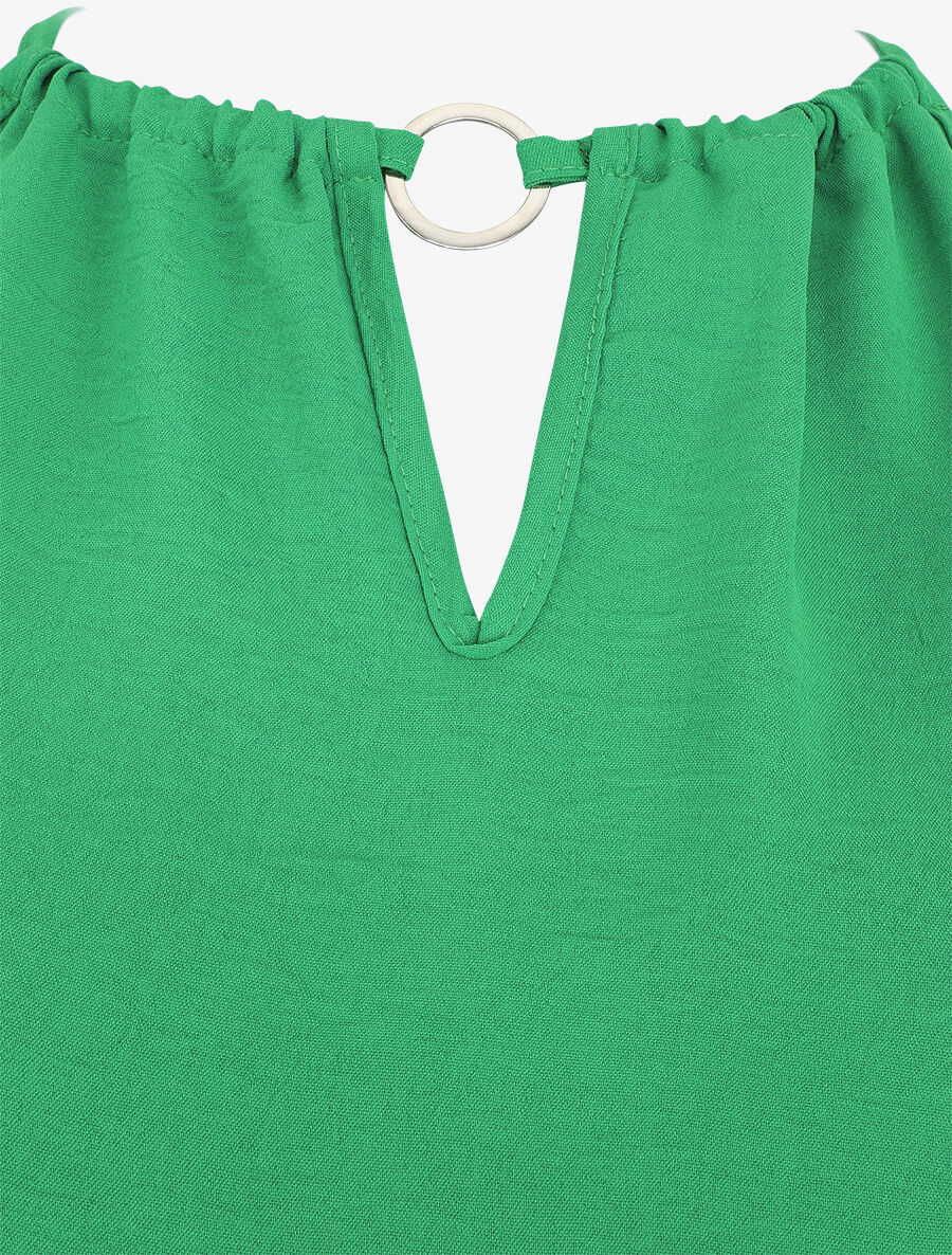 Top droit sans manches col américain - Vert - 3