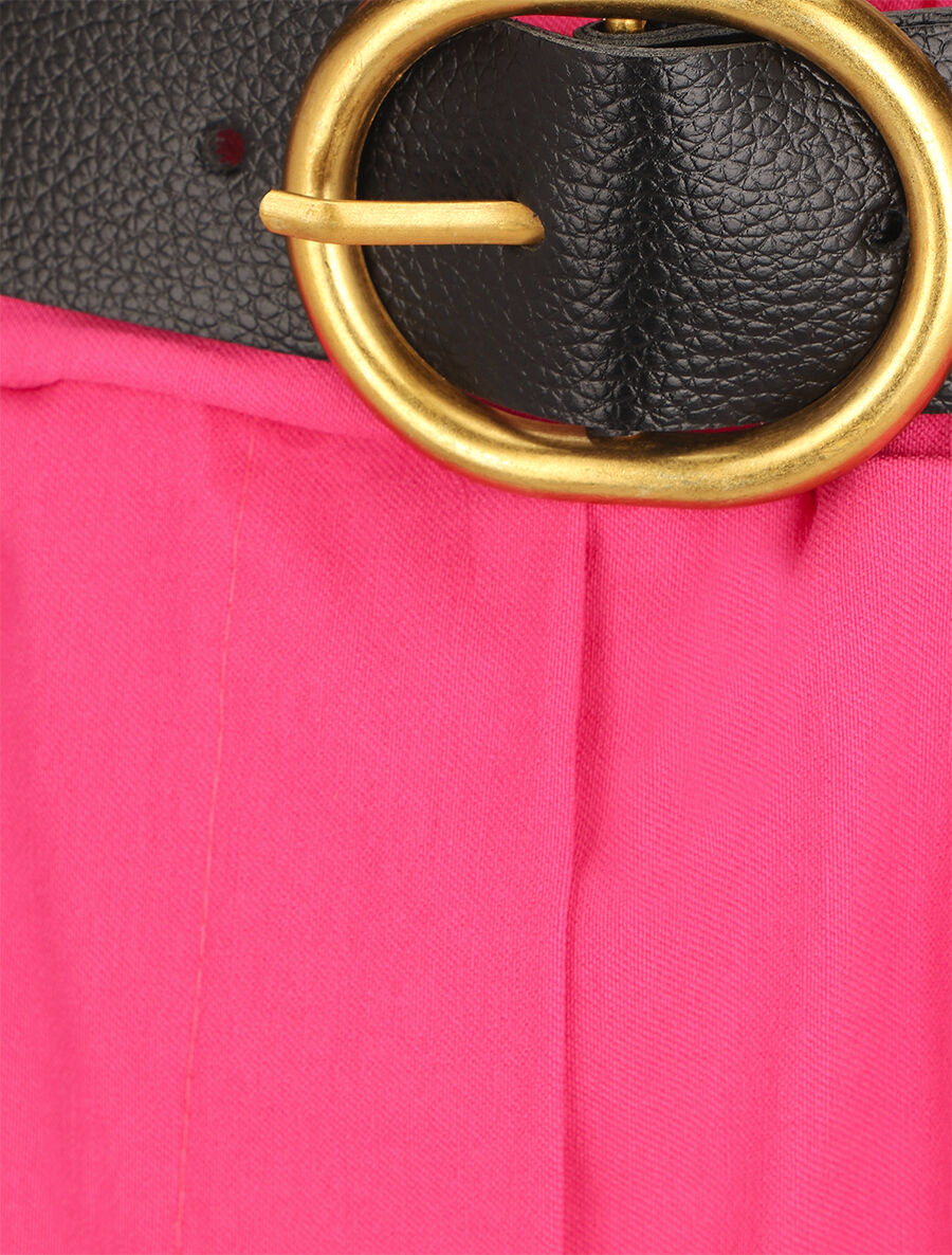 Pantalon 7/8 droit uni taille standard - Fuchsia - 3