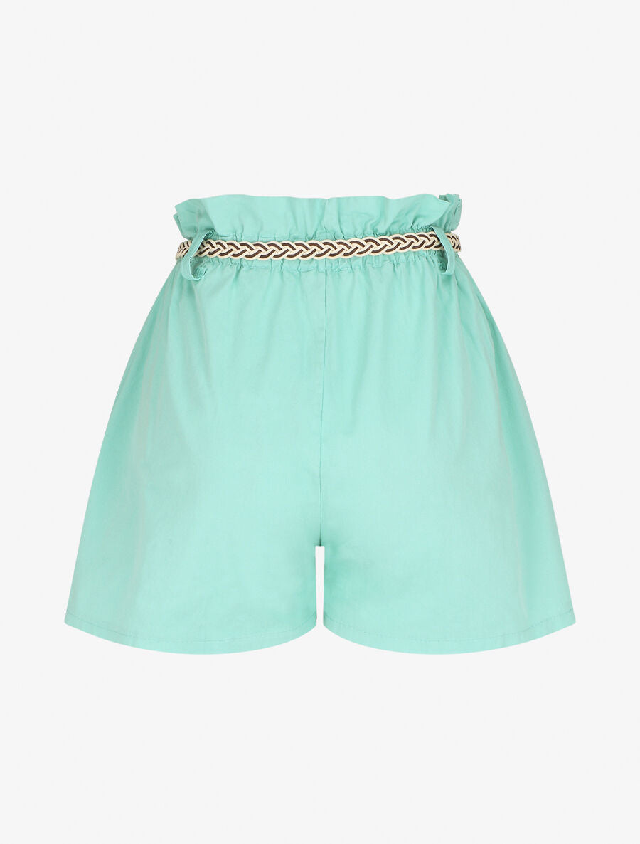 Short ample taille haute élastiquée - Vert d&