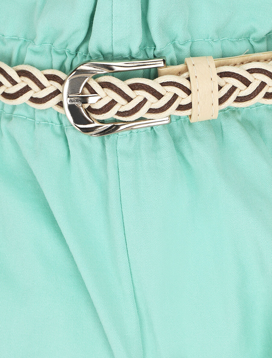 Short ample taille haute élastiquée - Vert d&