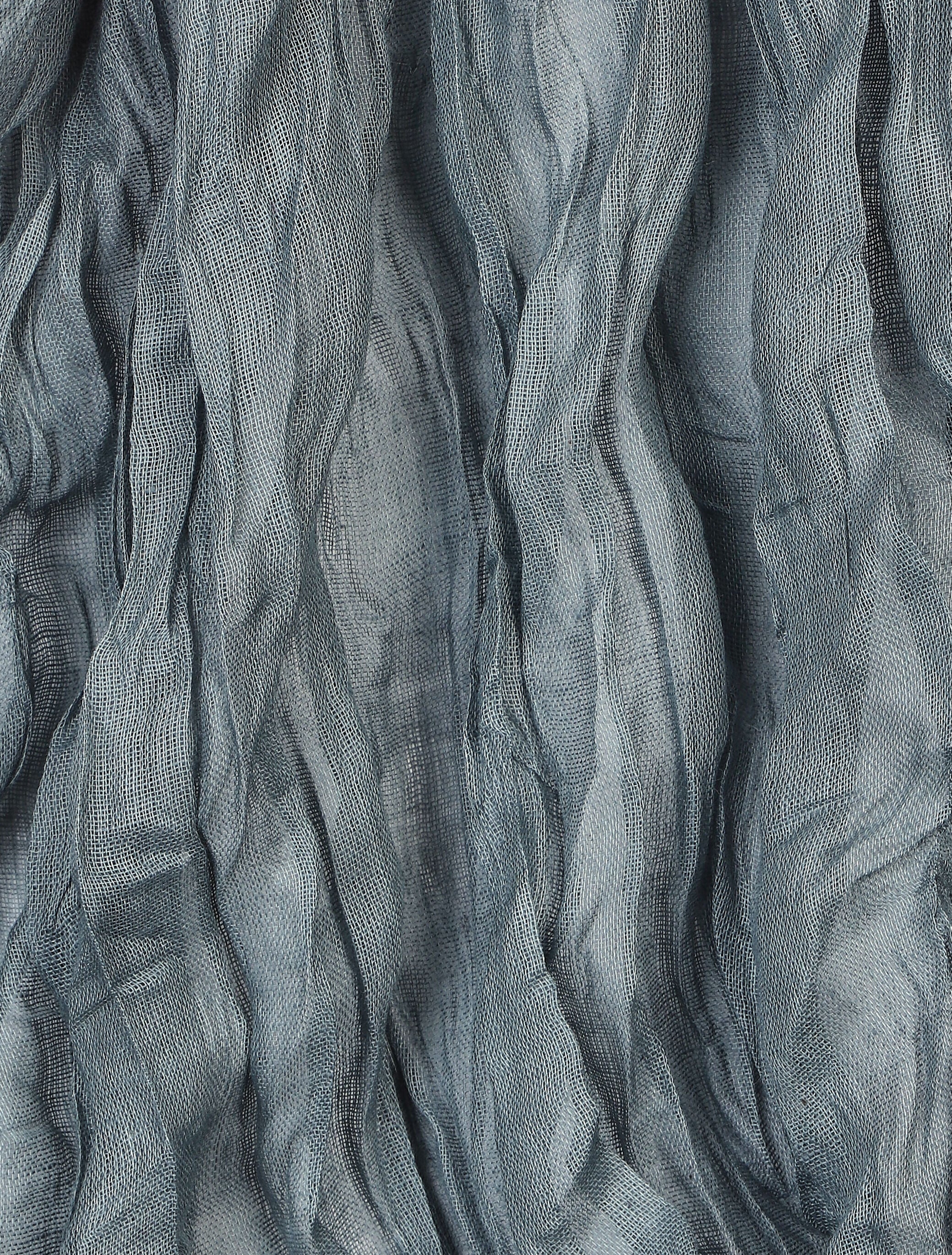 Foulard en coton effet froissé - Gris - 3