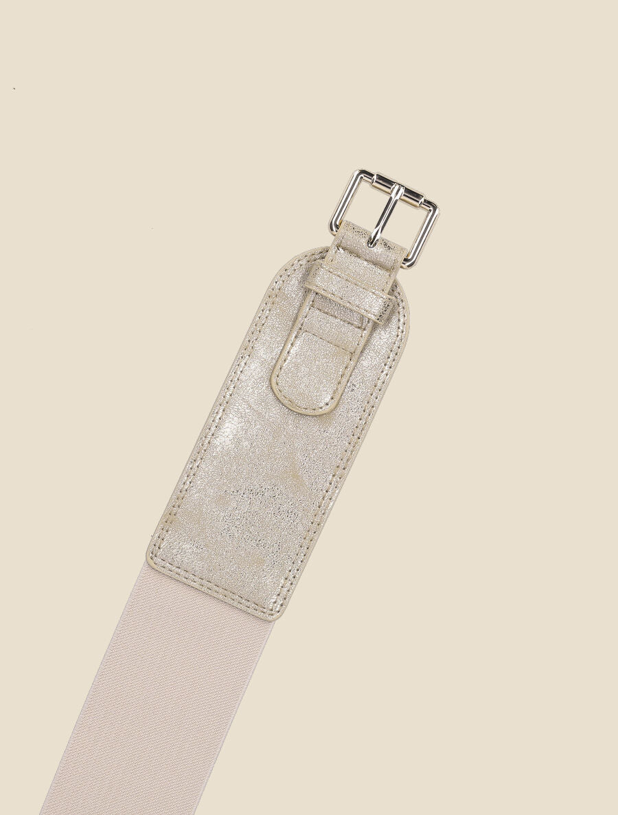 Ceinture stretch à petite boucle métallique - Or - 2