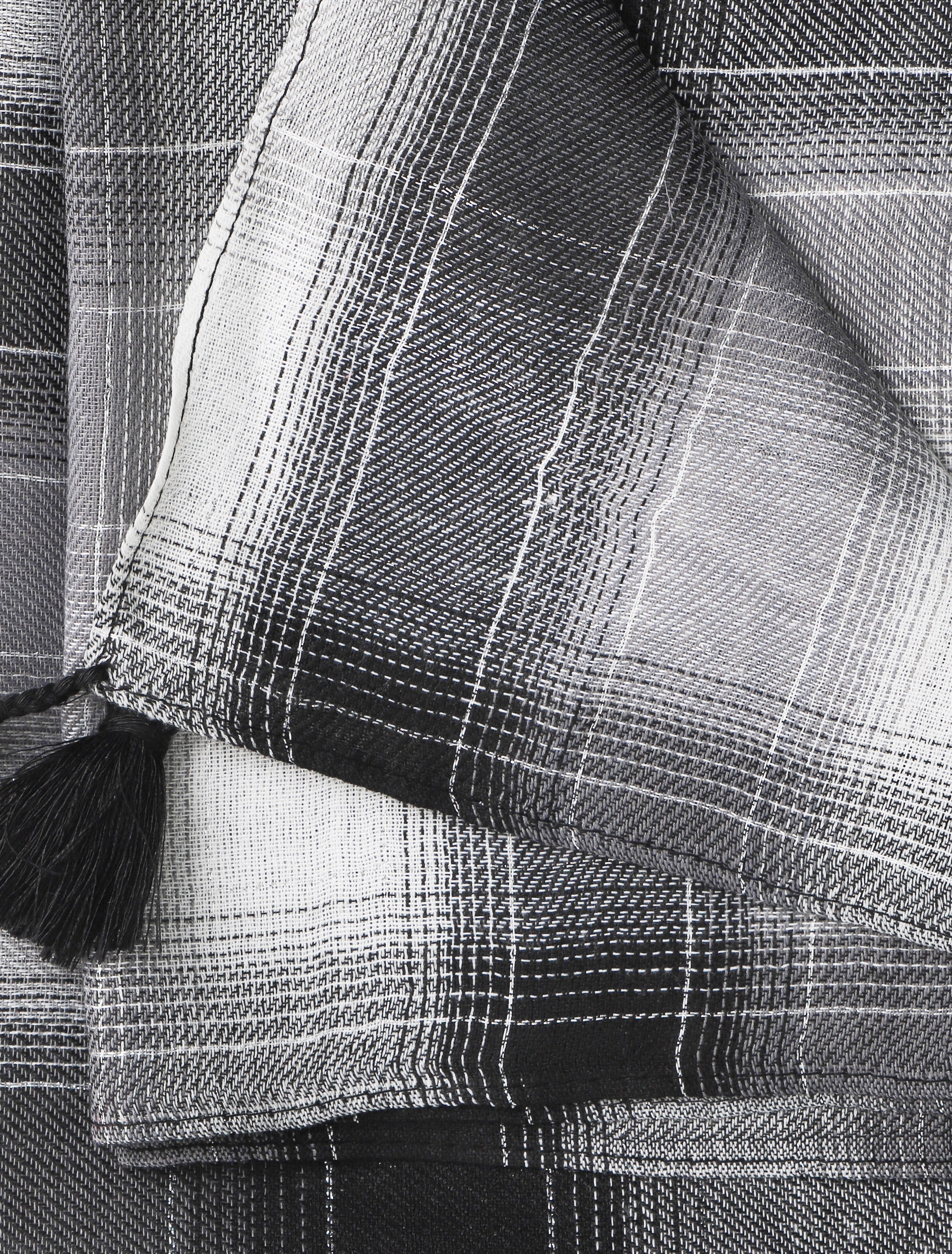 Foulard irisé à carreaux - Noir - 3