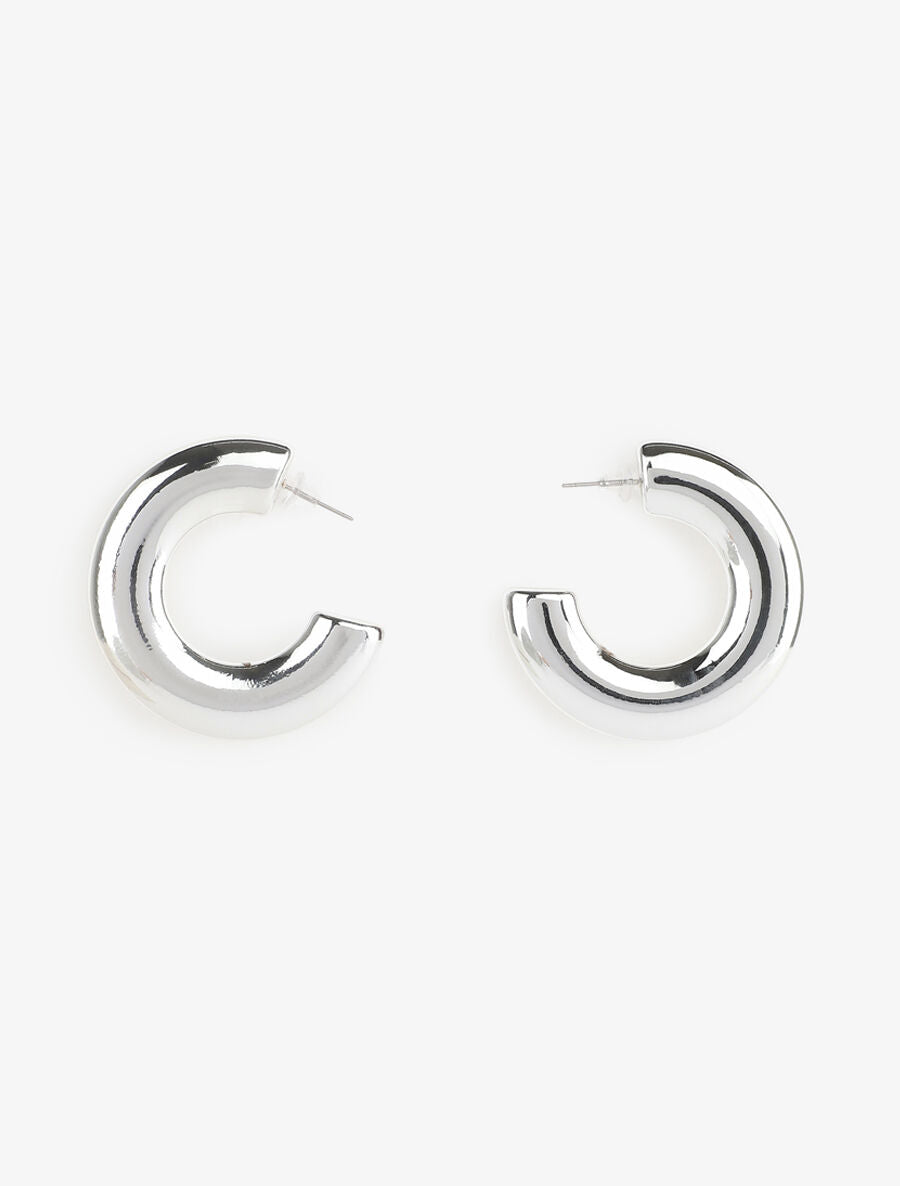 Grandes créoles plates - Argent - 1