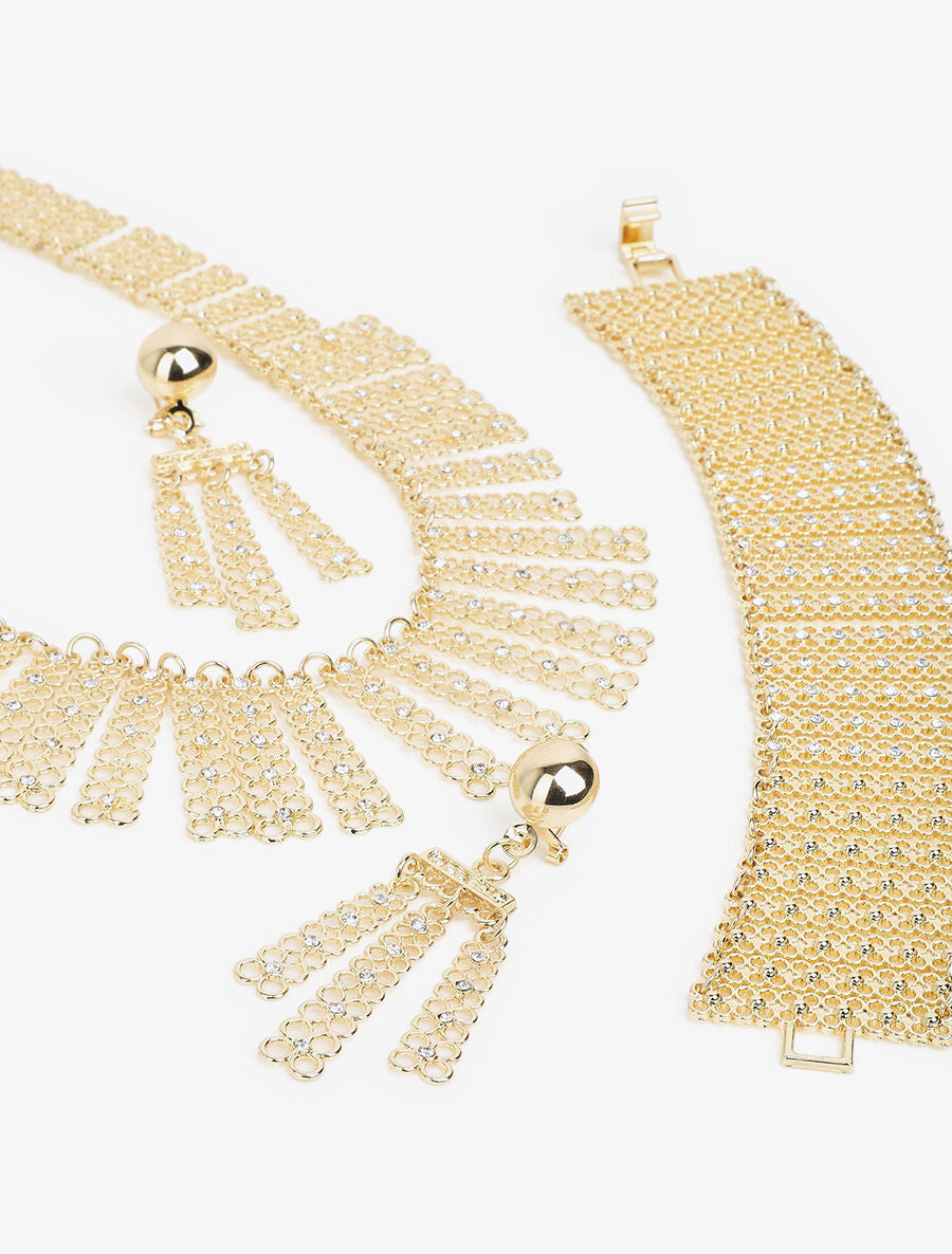 Parure 3 sets chaîne et zircons - Or - 5