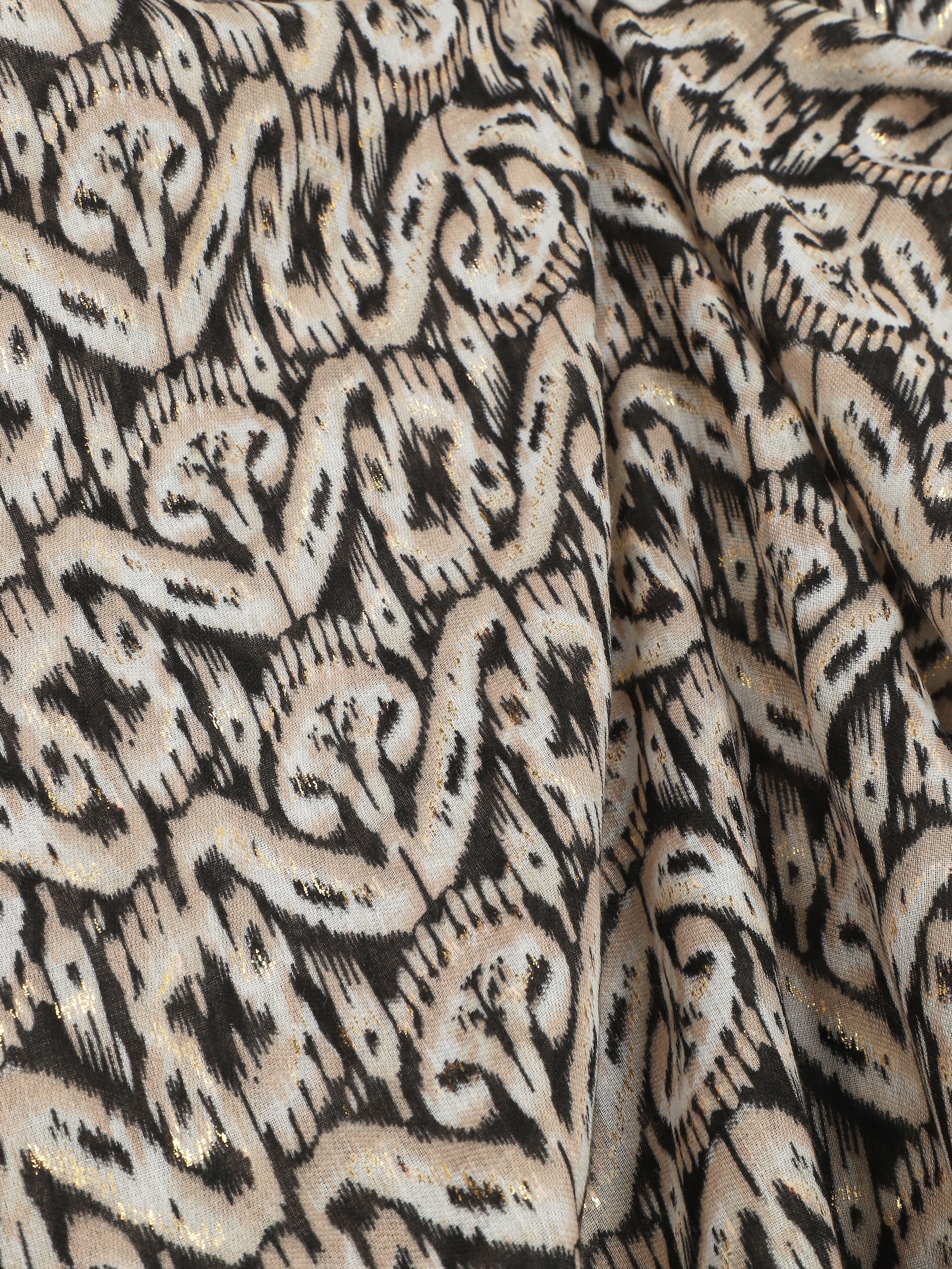 Foulard irisé imprimé psychédélique - Noir - 3
