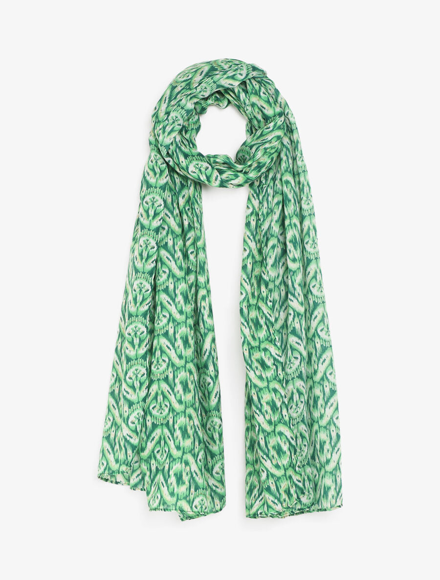 Foulard irisé imprimé psychédélique - Vert - 1