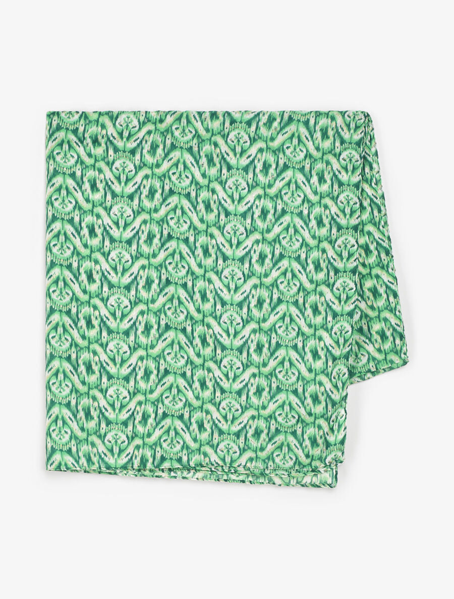 Foulard irisé imprimé psychédélique - Vert - 2
