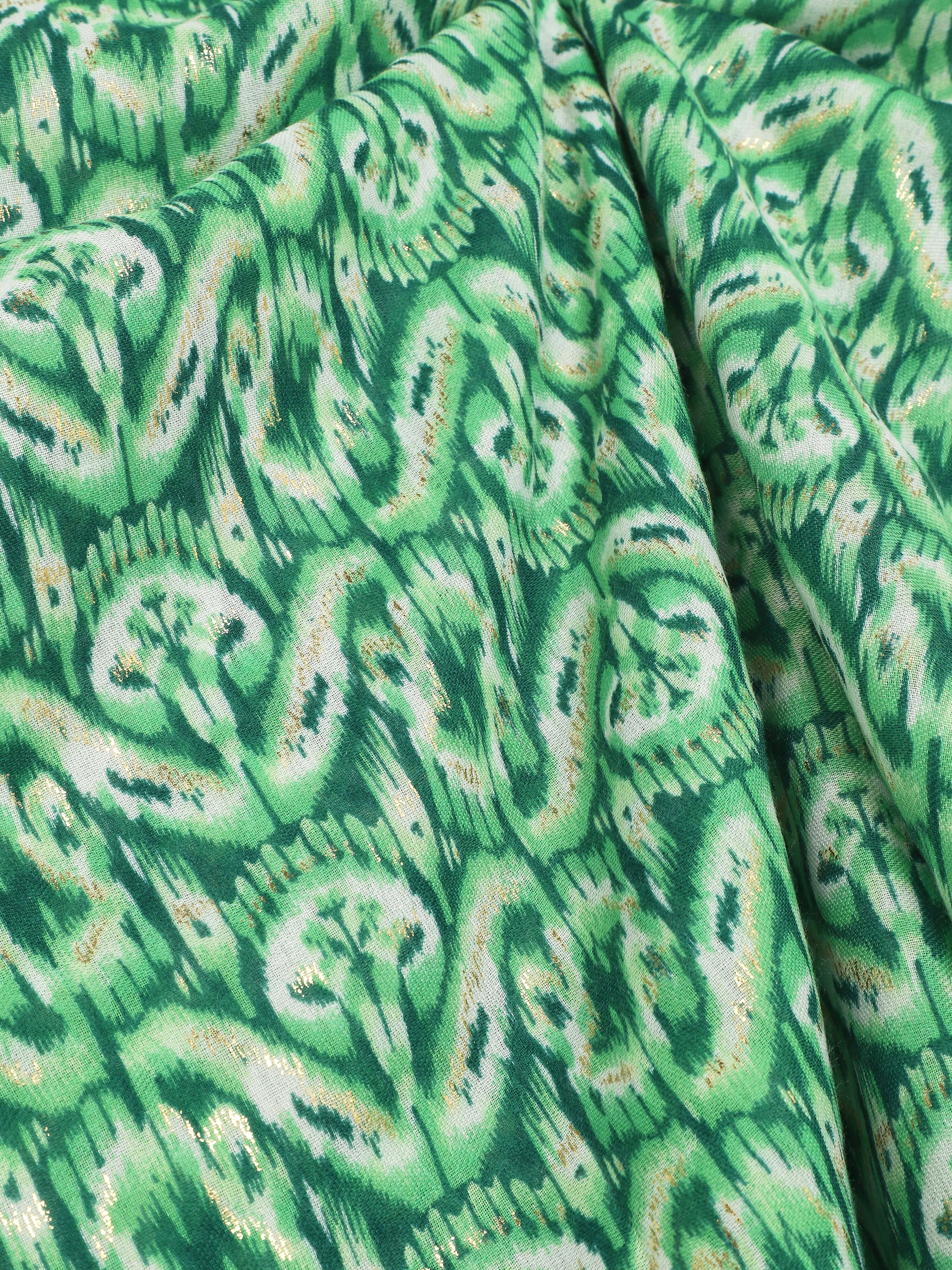 Foulard irisé imprimé psychédélique - Vert - 3