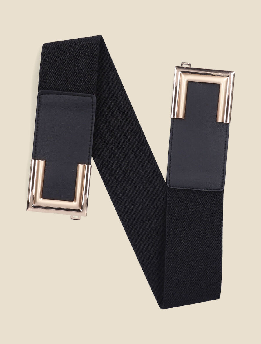Ceinture élastiquée à boucle clip - Noir - 3