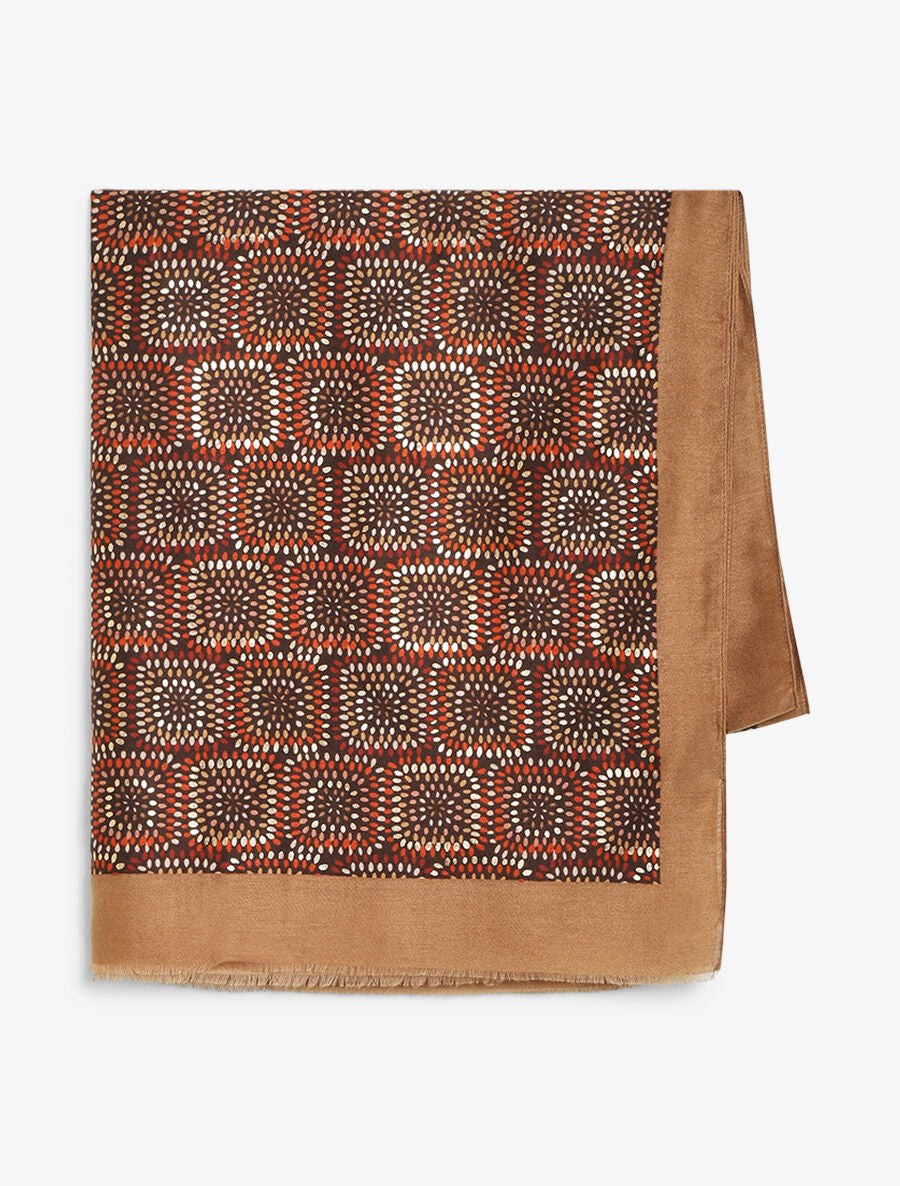 Foulard géométrique irisé - Taupe - 2