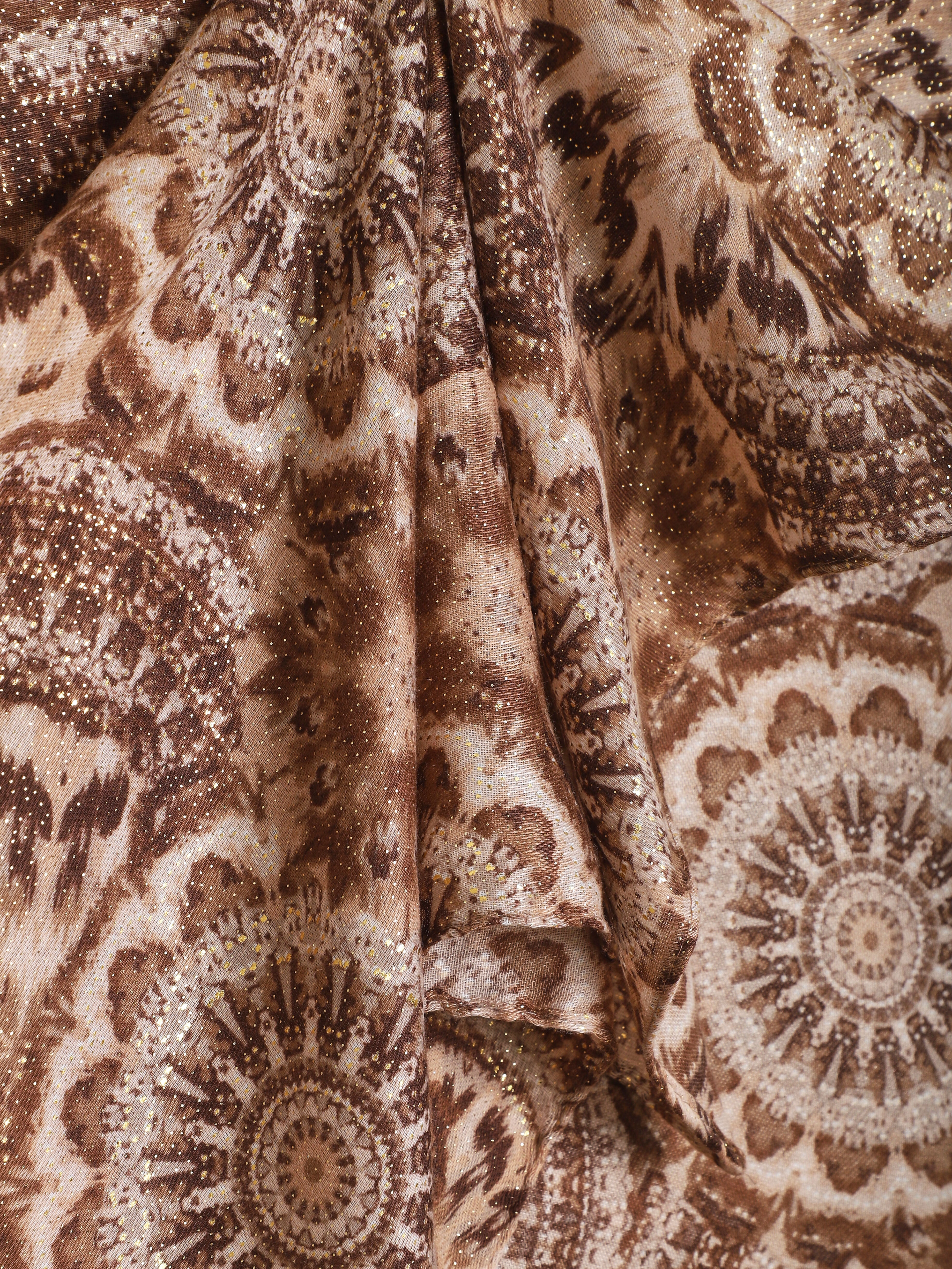 Foulard à motif rosace - Taupe - 3